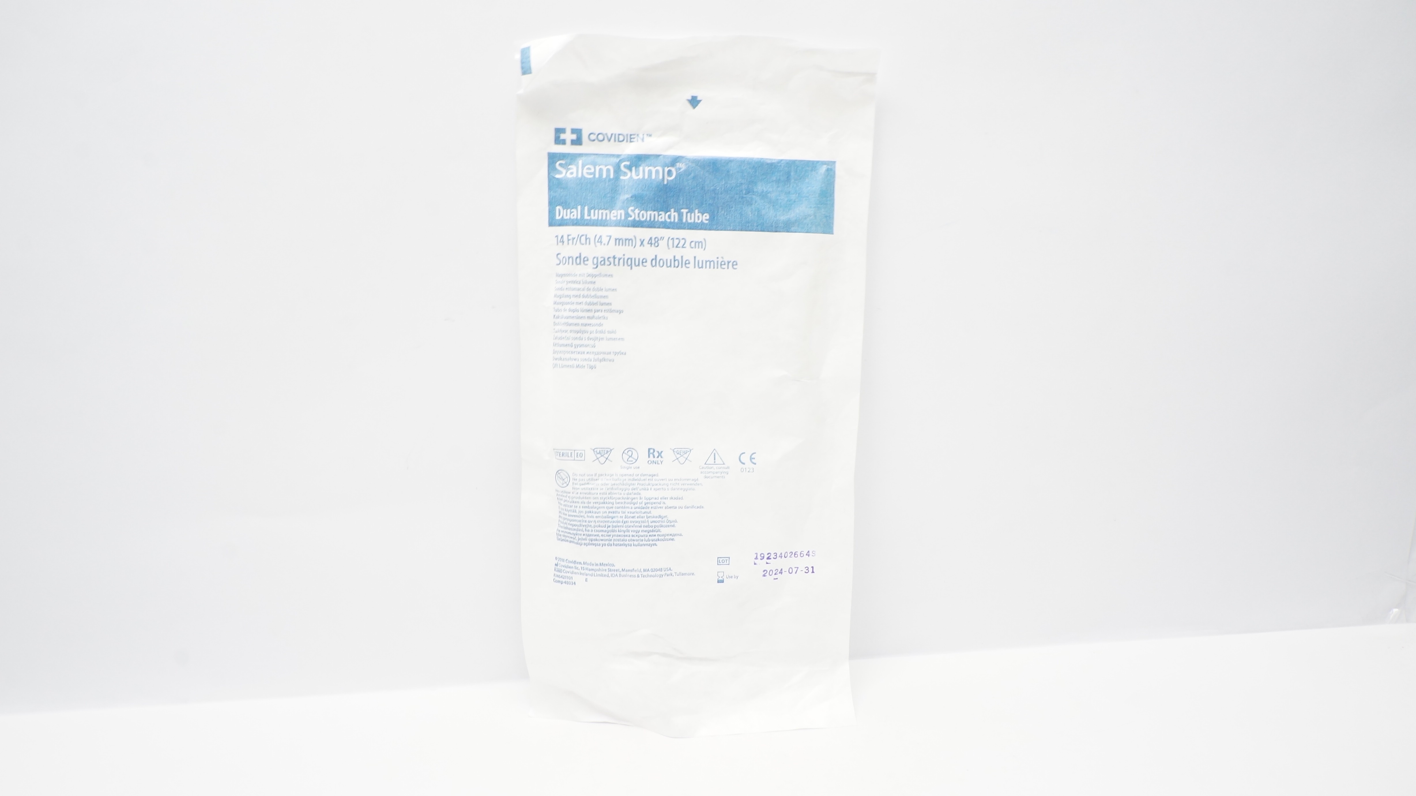 Covidien 8888264945E Salem Sump Dual Lumen Stomach Tube 14FR/Ch x 48inch (x)