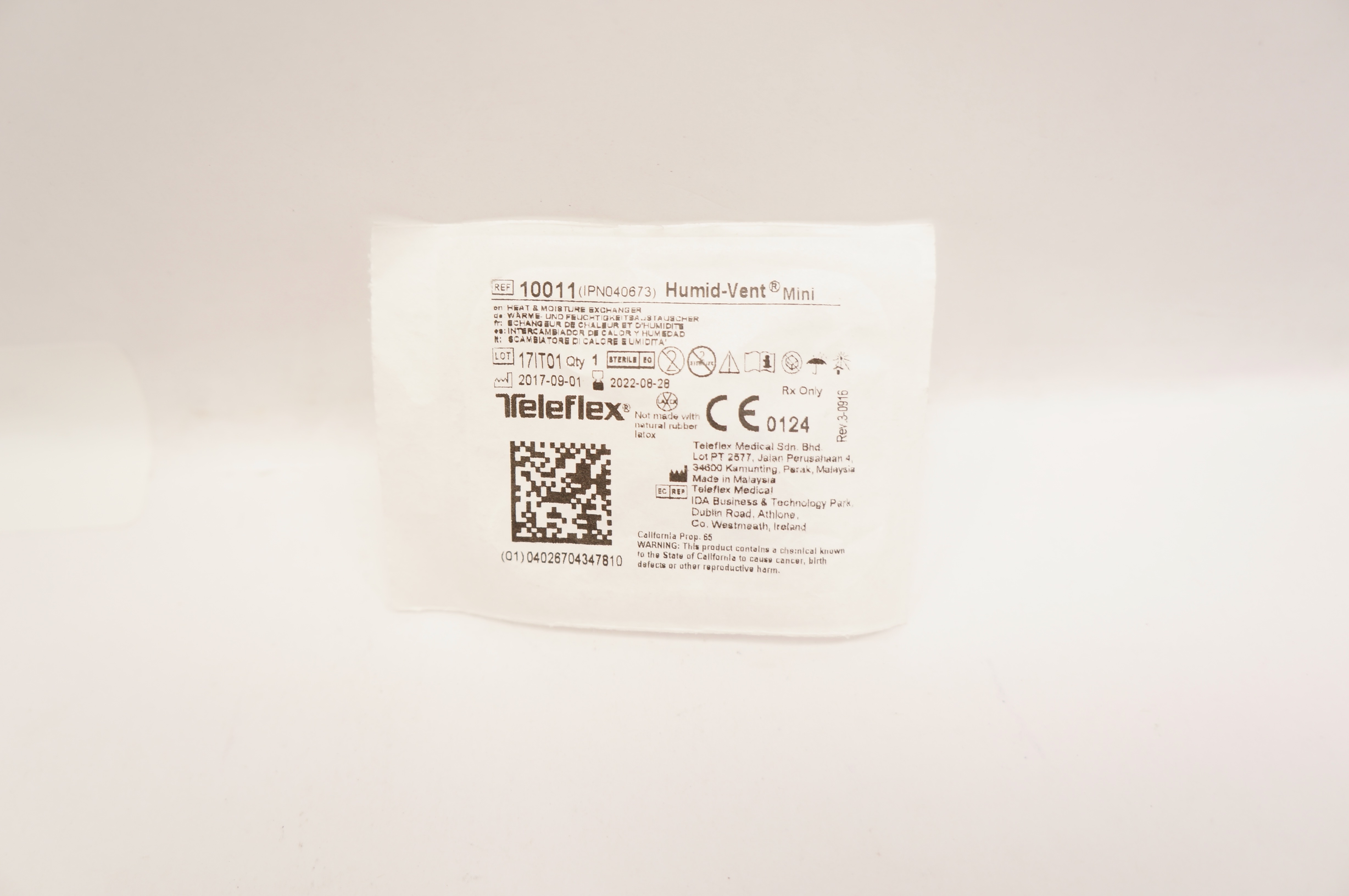 Teleflex 10011 Humid-Vent Heat & Moisture Exchanger (x)