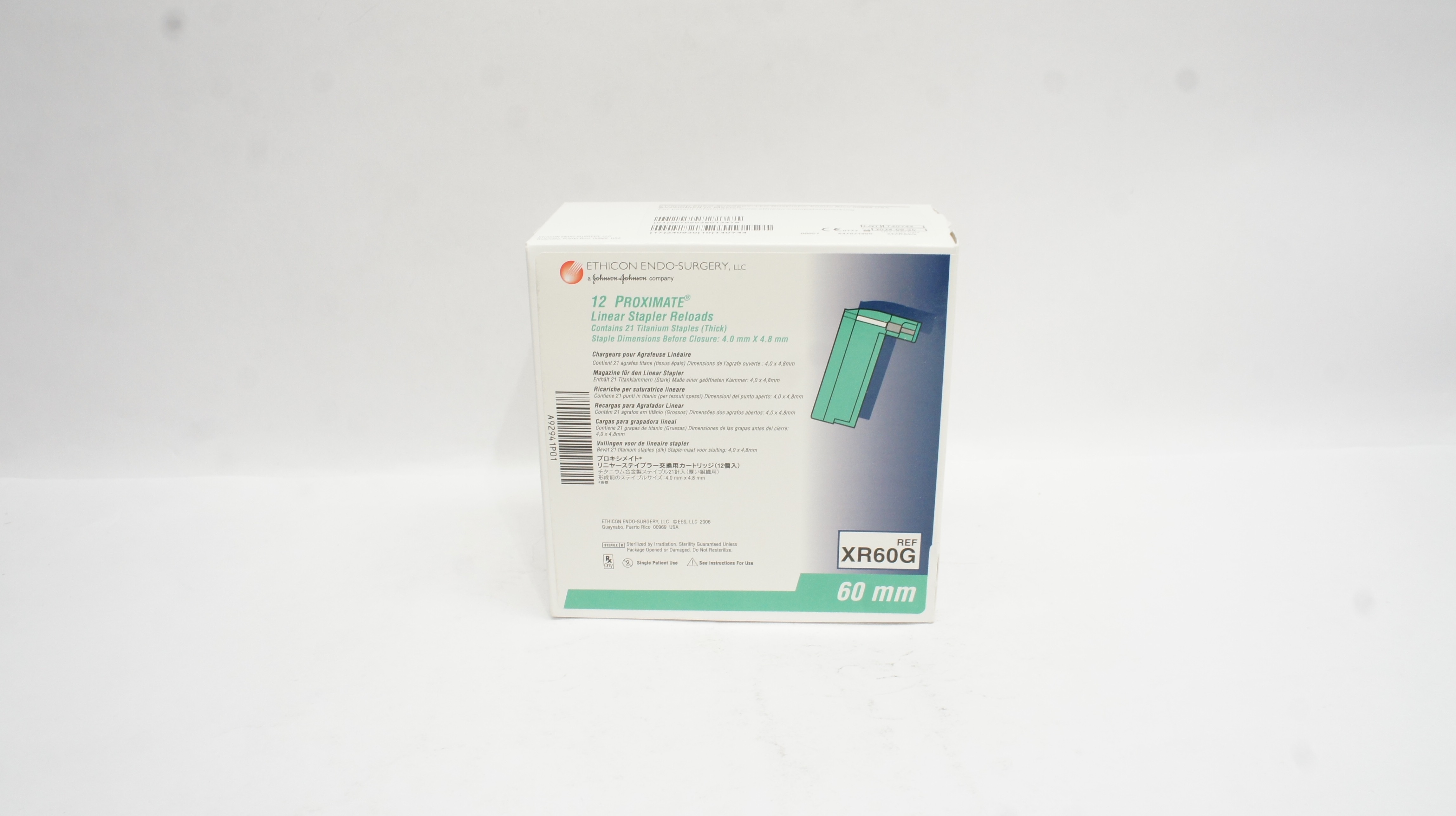 Ethicon XR60G Proximate Linear Stapler Reload 60mm 4.0 x 4.8mm - Box of 12