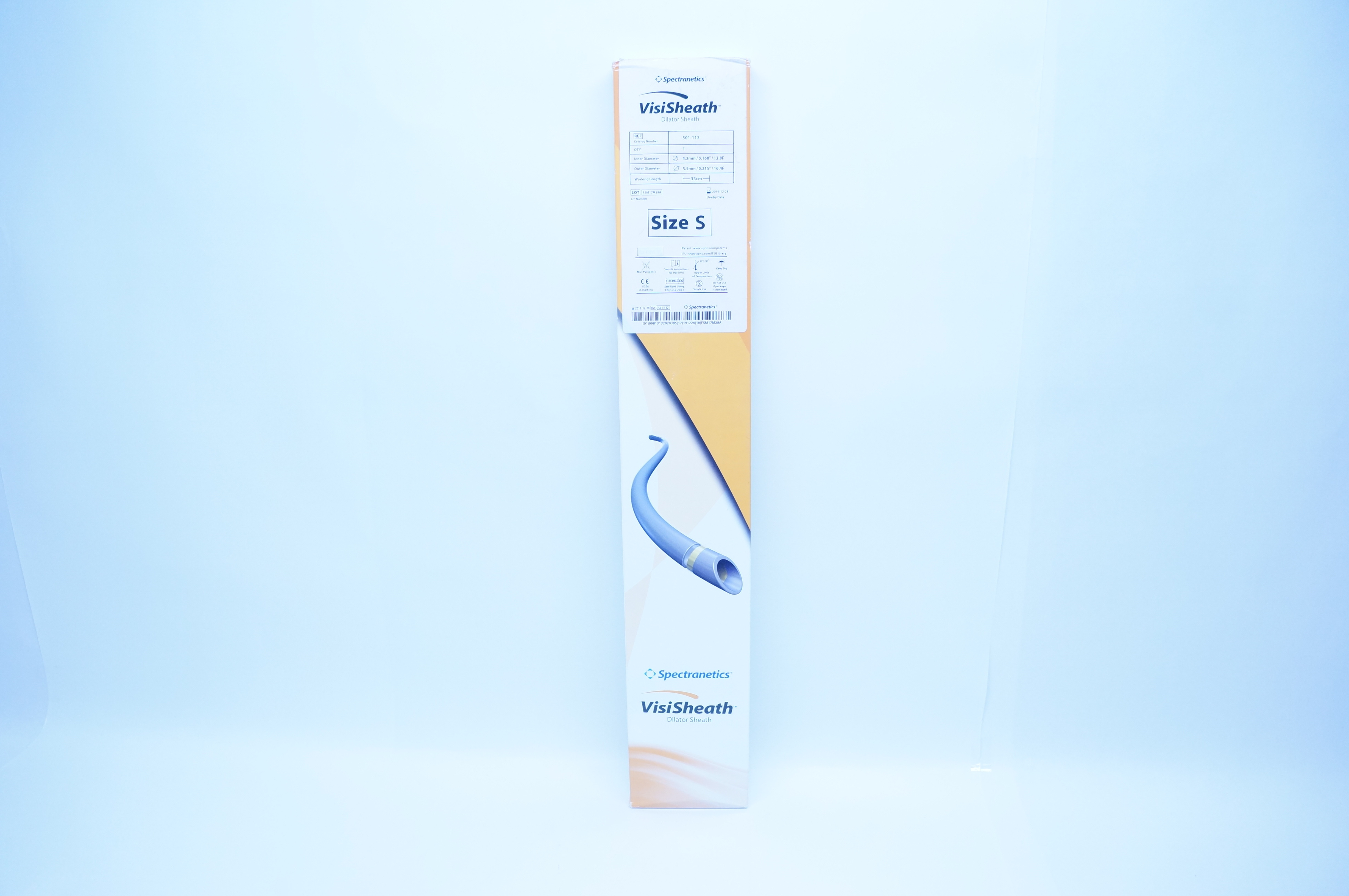 Spectranetics 501-112 VisiSheath Dilator Sheath S 0.168 x 0.215inch x 33cm (x)