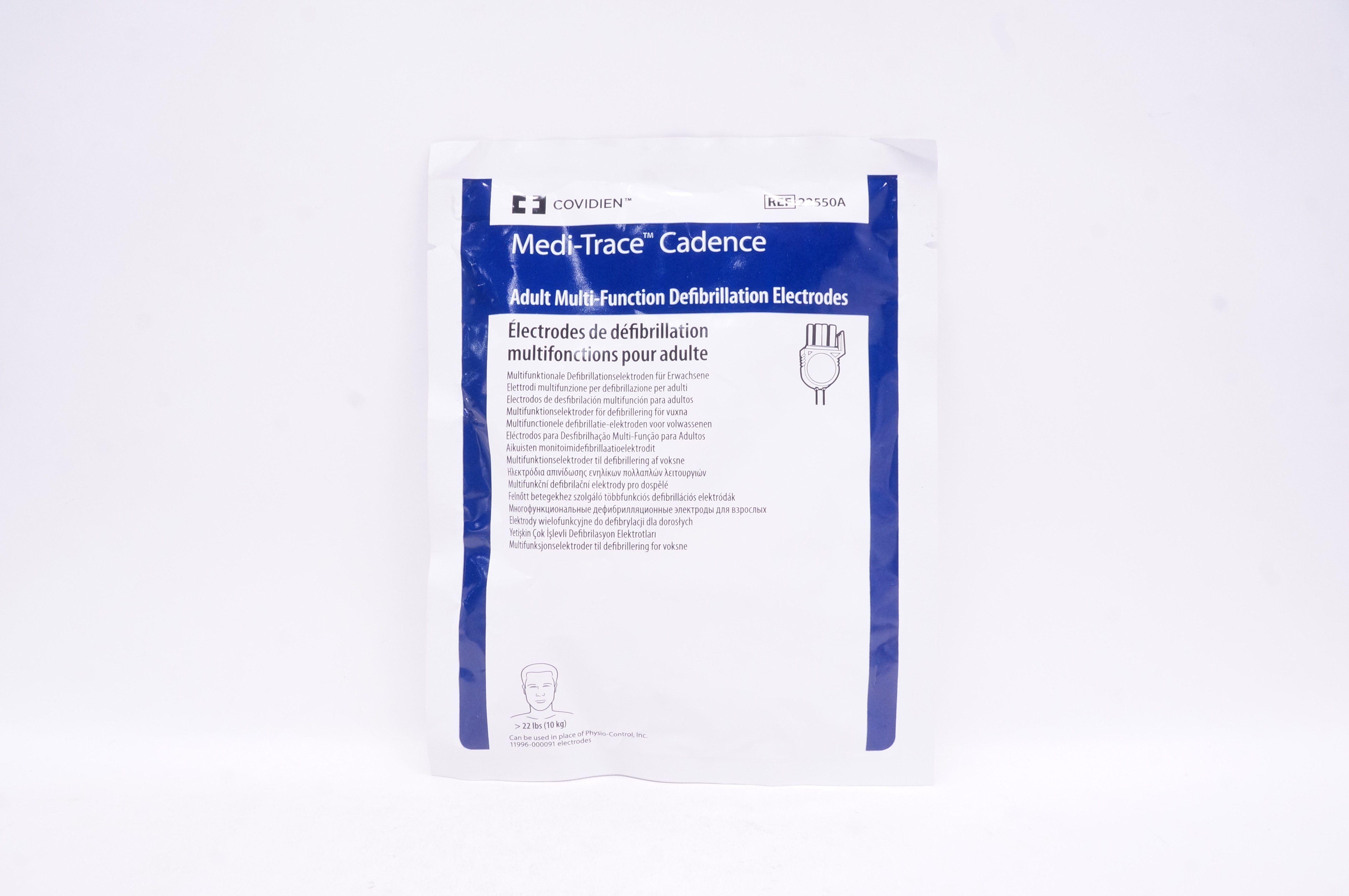 Covidien 22550A Medi-Trace Cadence Adult Defibrillation Electrodes >22Ibs (x)