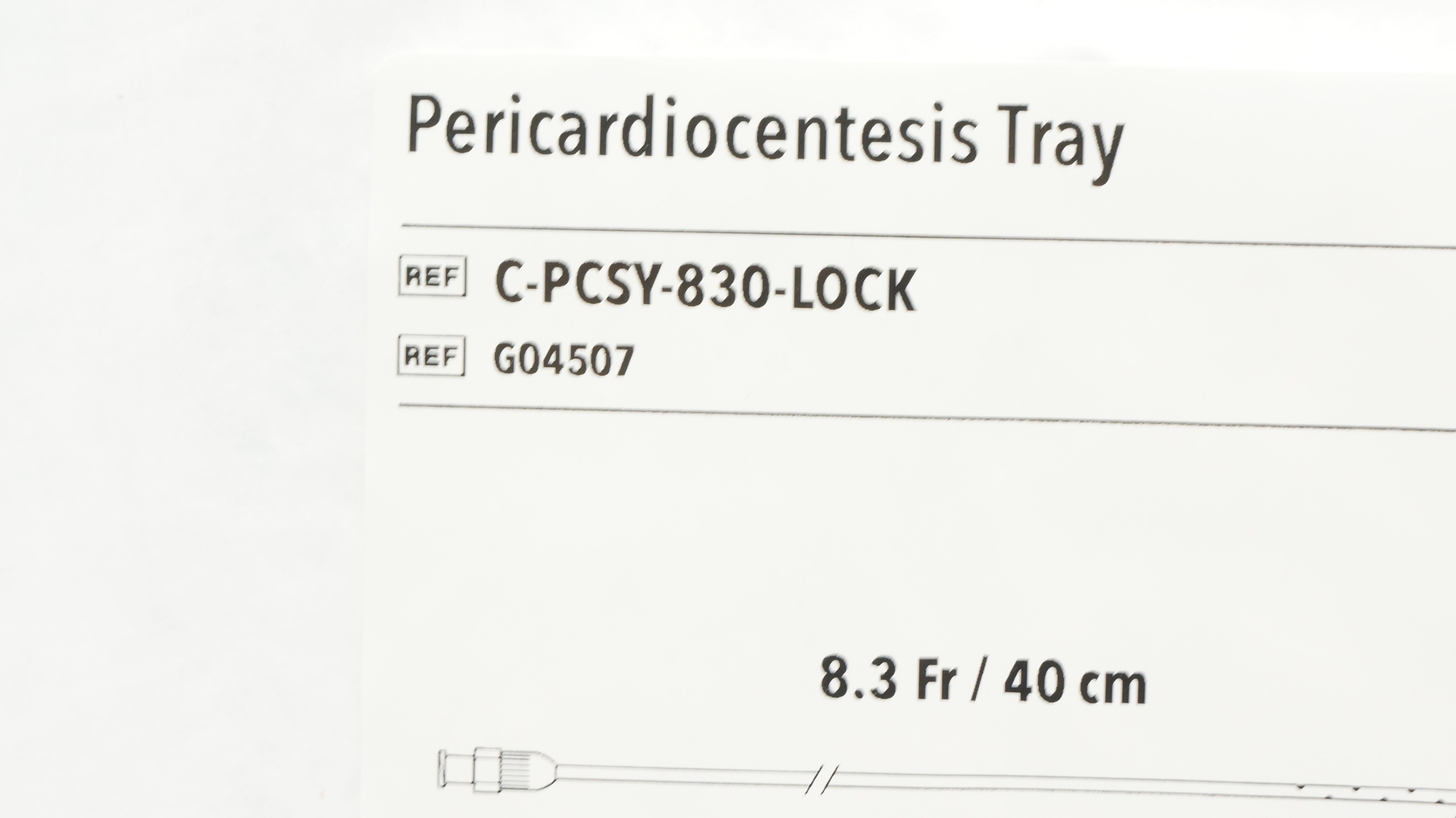 Cook Medical G04507 Pericardiocentesis Tray 8.3Fr/40cm (x)
