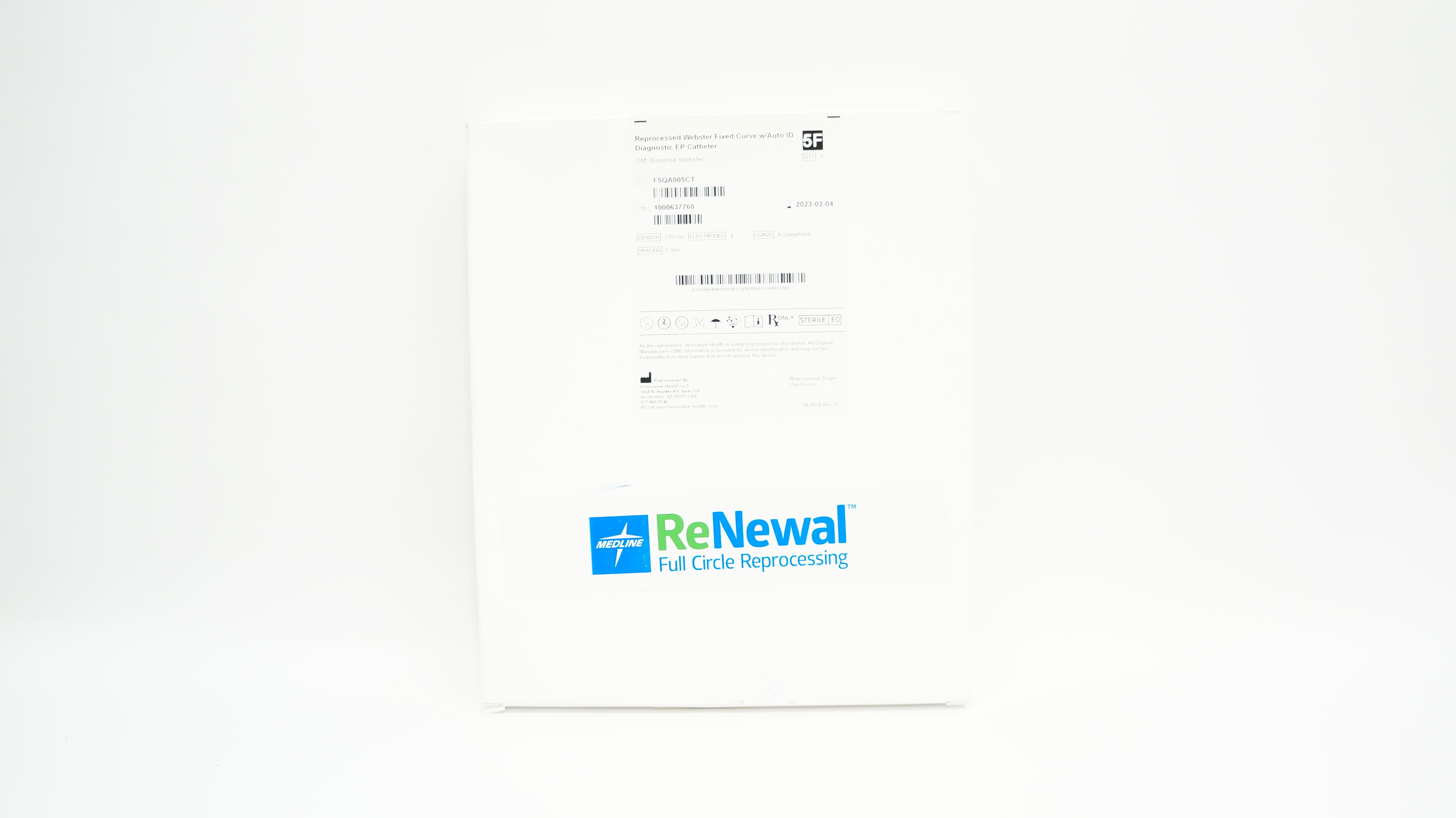 Innovative Health F5QA005CT Medline ReNewal Reprocessed Webster Fixed Curve 5F (x)