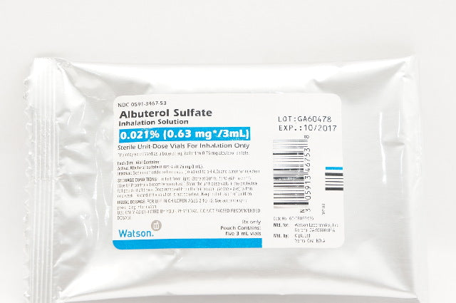 Watson Albuterol Sulfate Inhalation Solution 0.63mg x 3ml (x)