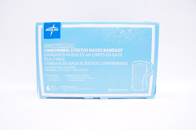 Medline NON25499 Sof-Form Conforming Stretch Gauze Bandages 6x80 inch - Box of 3