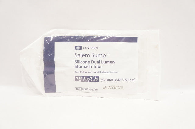Covidien 8888266288 Salem Sump Silicone Dual Lumen Stomach Tube 18Fr x 48inch(x)