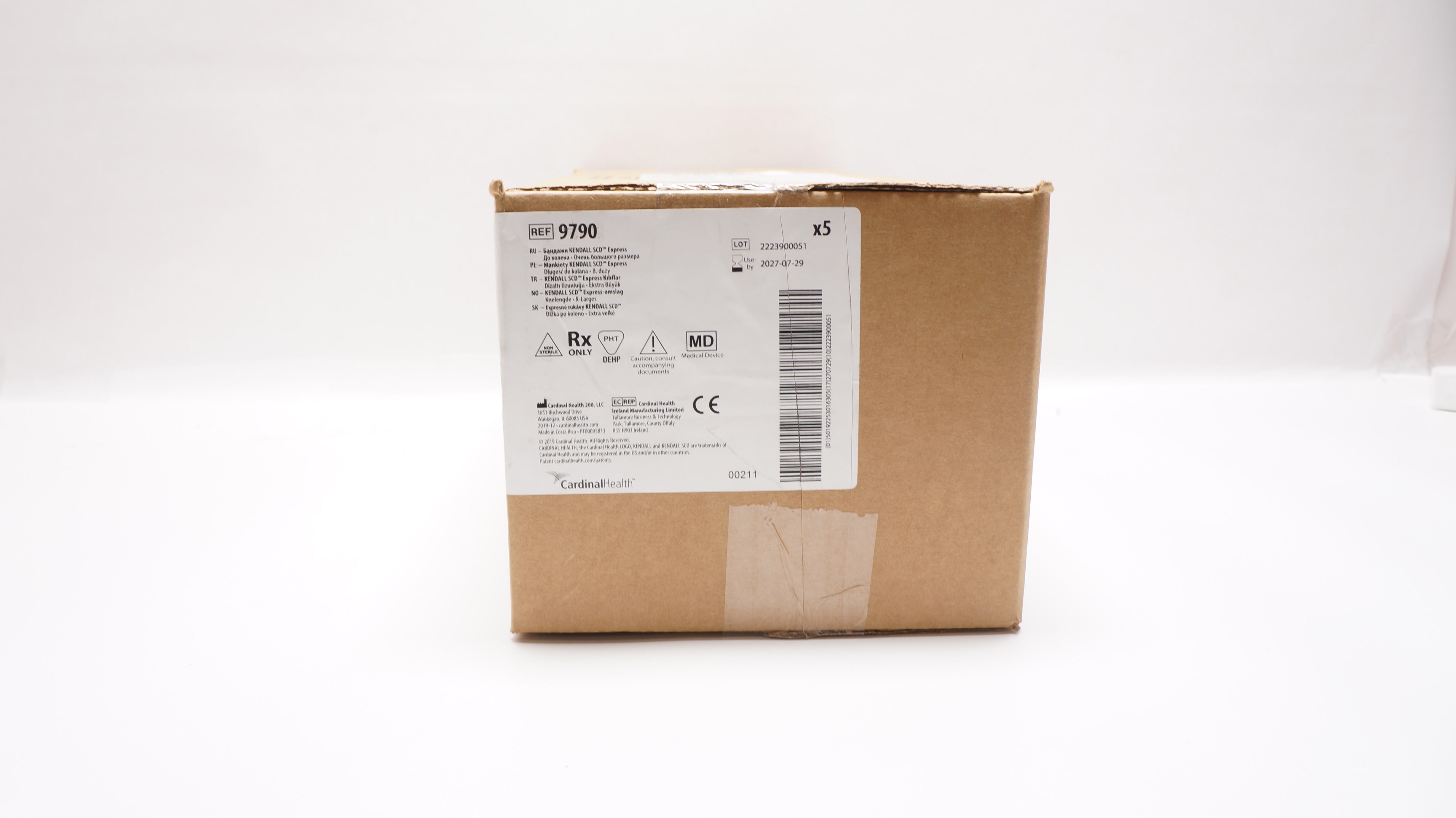 Cardinal Health 9790 Kendall SCD Express Sleeves Knee Length X-Large - Box of 5
