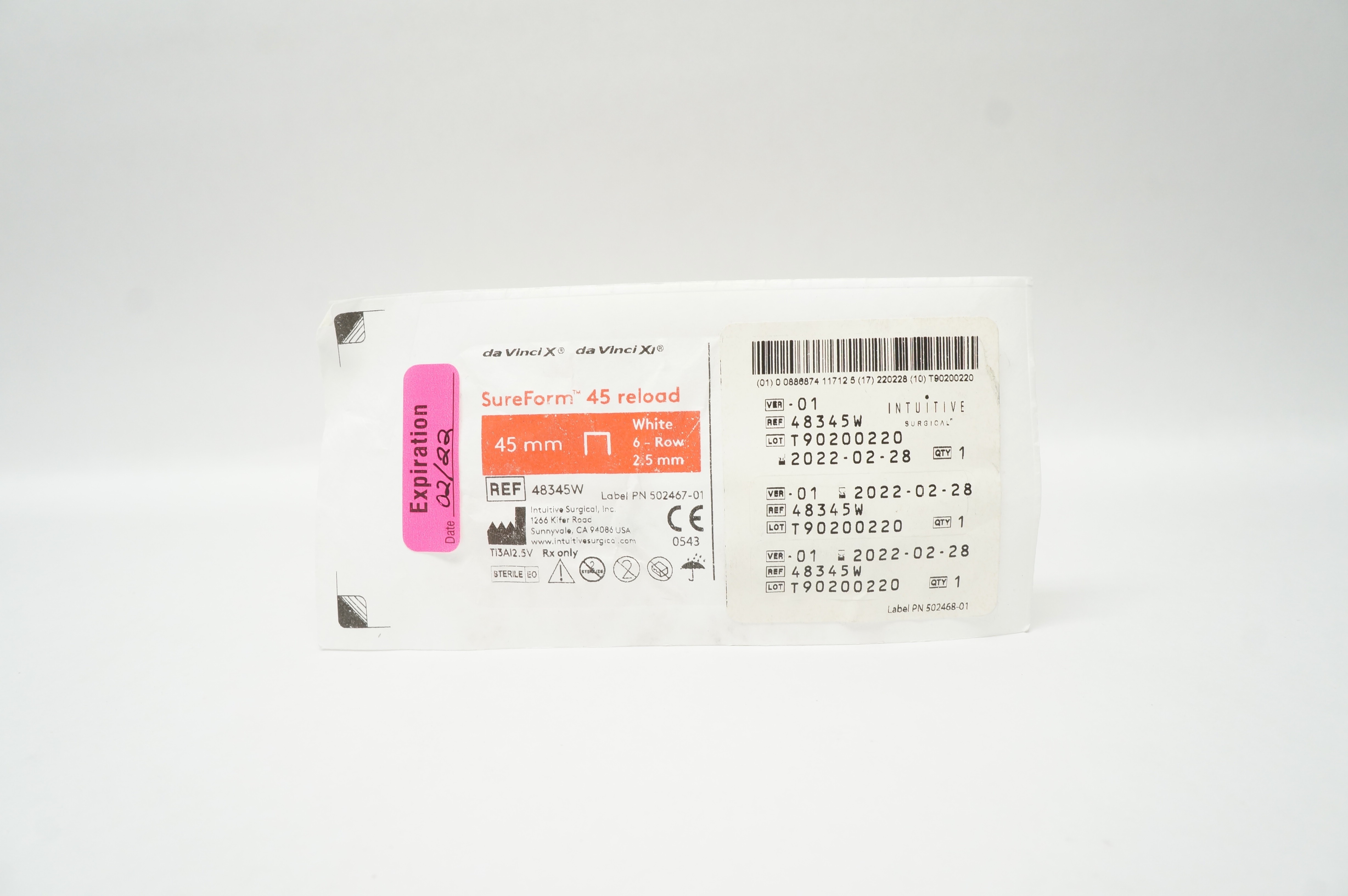 Intuitive Surgical 48345W Da Vinci Xi SureForm 45 Reload 45mm (x)