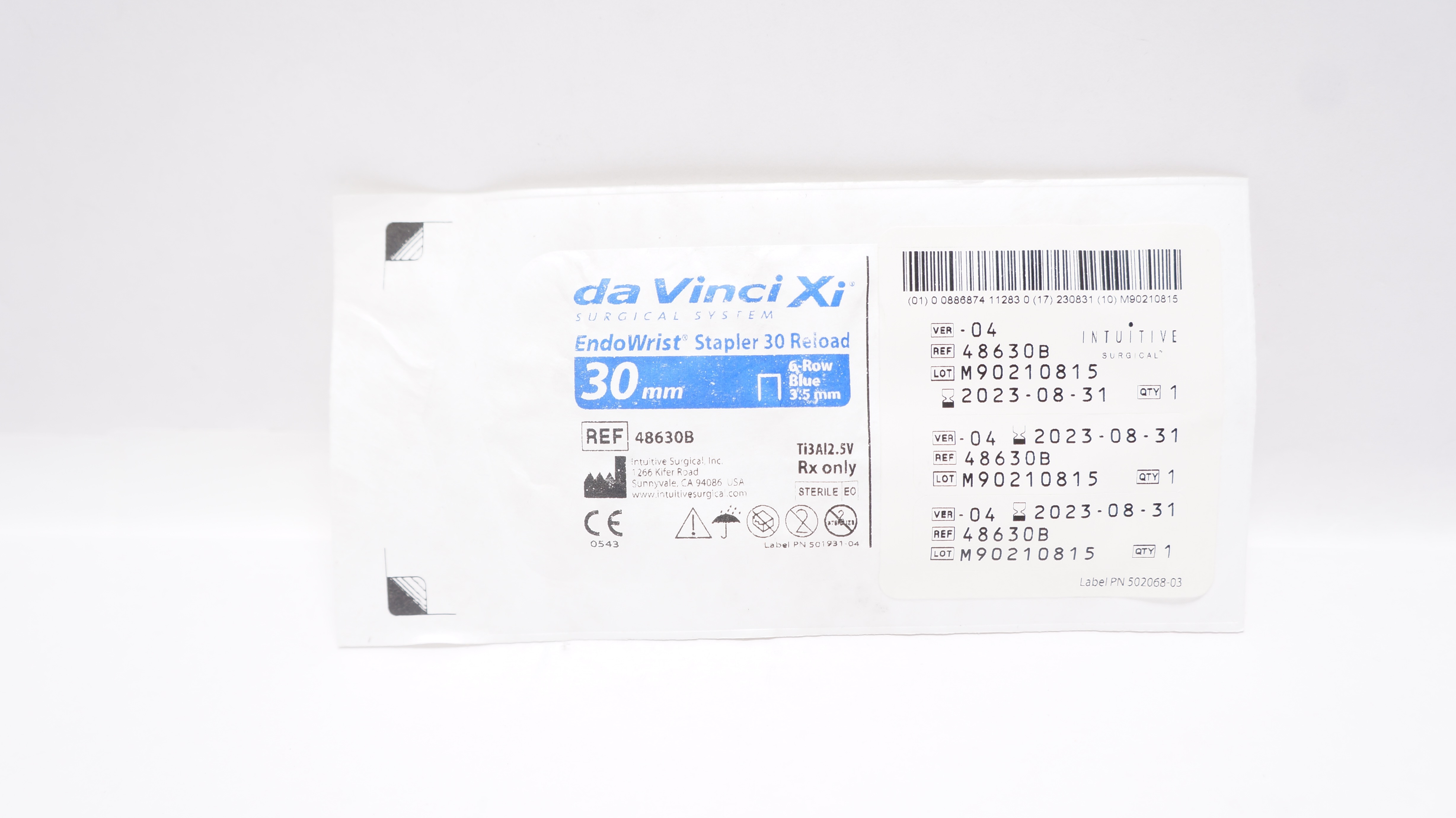 Intuitive 48630B DaVinci XI EndoWrist Stapler 30 Reload 6 Row 3.5mm x