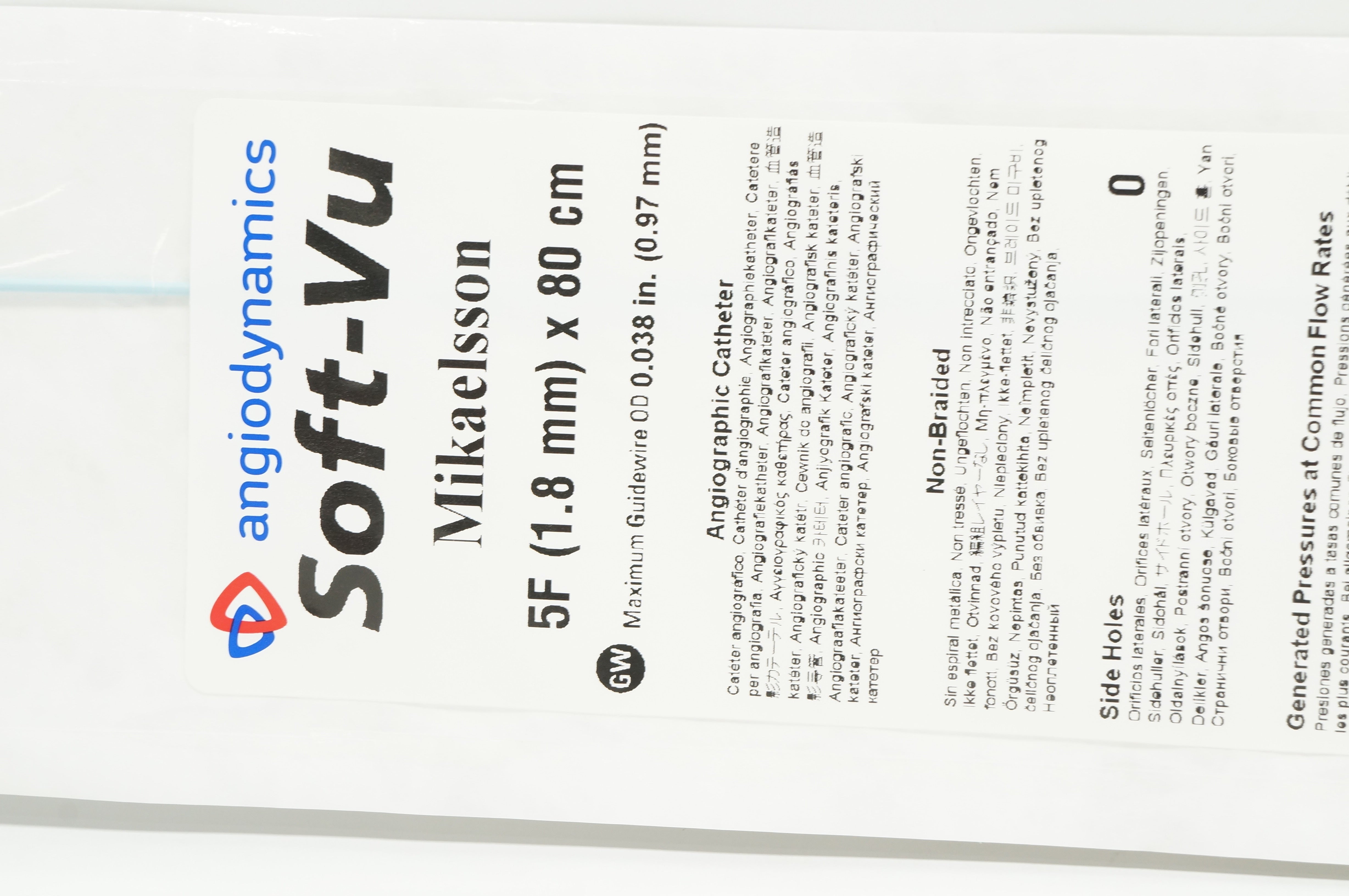 AngioDynamics 10732101 Soft-VU Mikaelsson 5F x 80cm x 0.038 inch