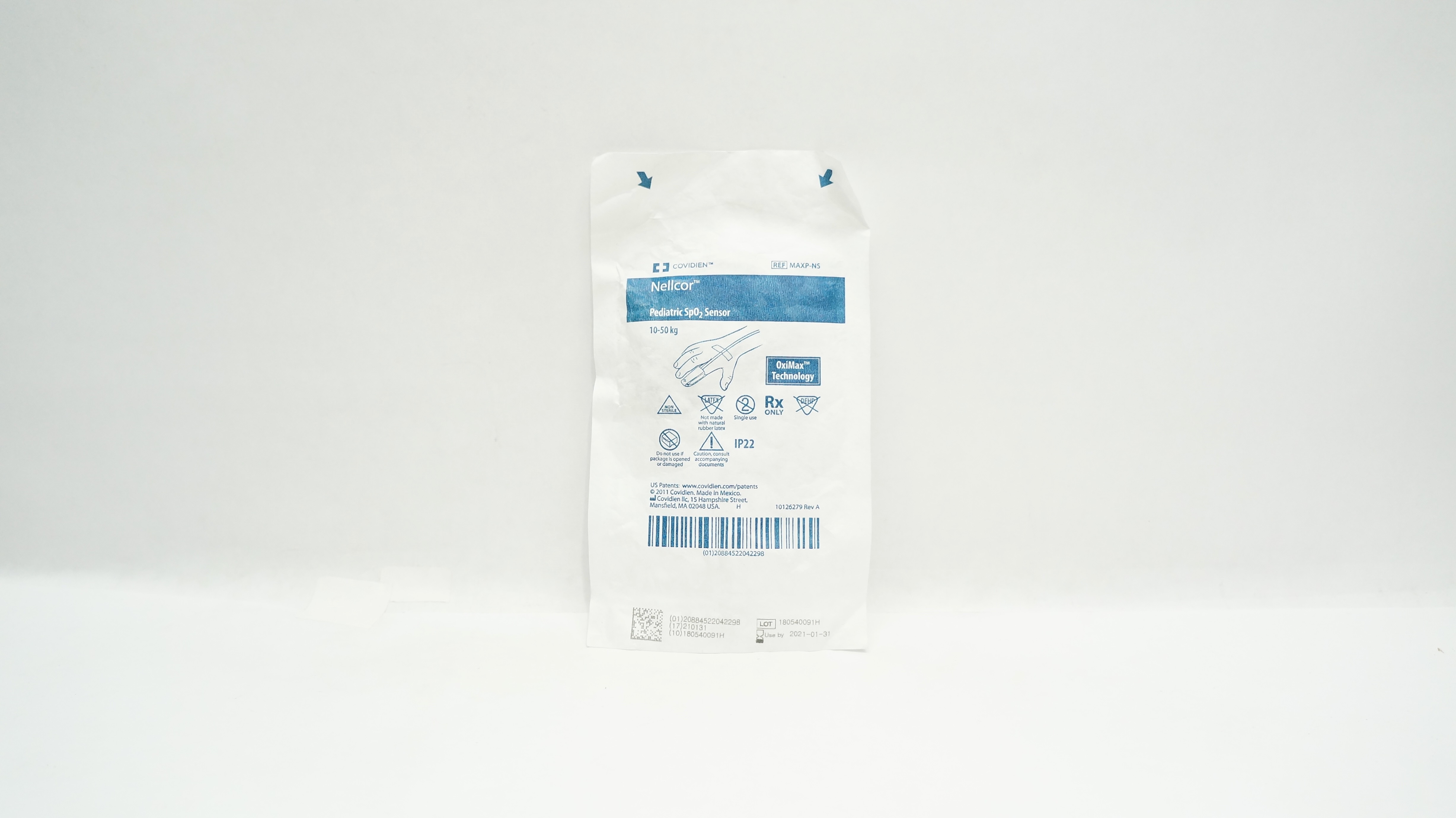 Covidien MAXP-NS Nellcor Pediatric SpO2 Sensor 10-50kg (x)
