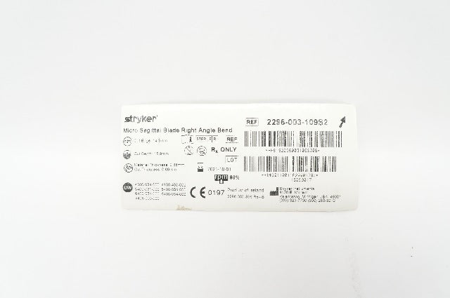 Stryker 2296-003-109S2 Micro Sagittal Blade Right Angle Bend, Cut Edge 14.3mm(x)