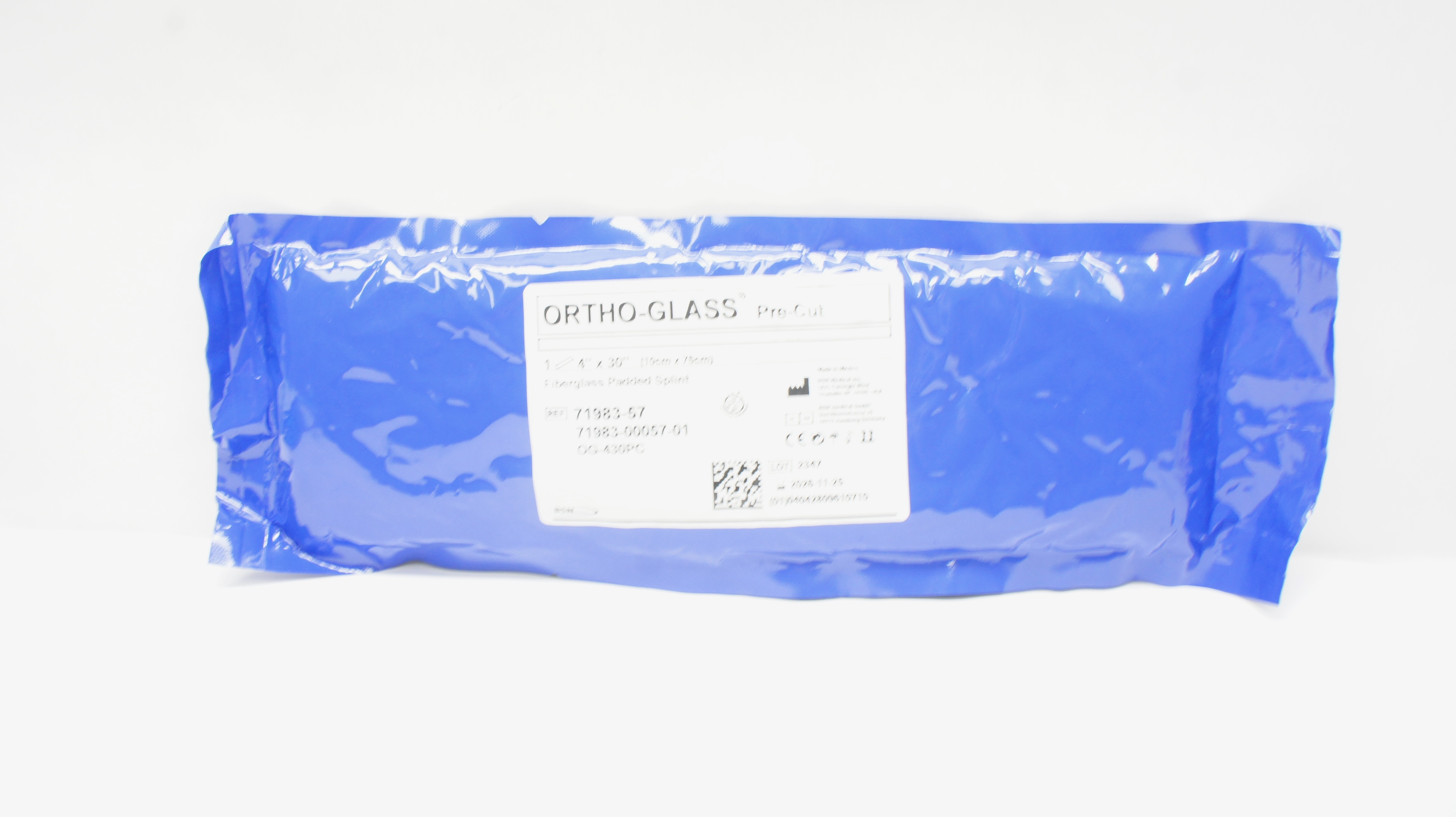 BSN Medical 71983-57 Ortho-Glass Pre-Cut Fiberglass padded Splint 4 x 30inch