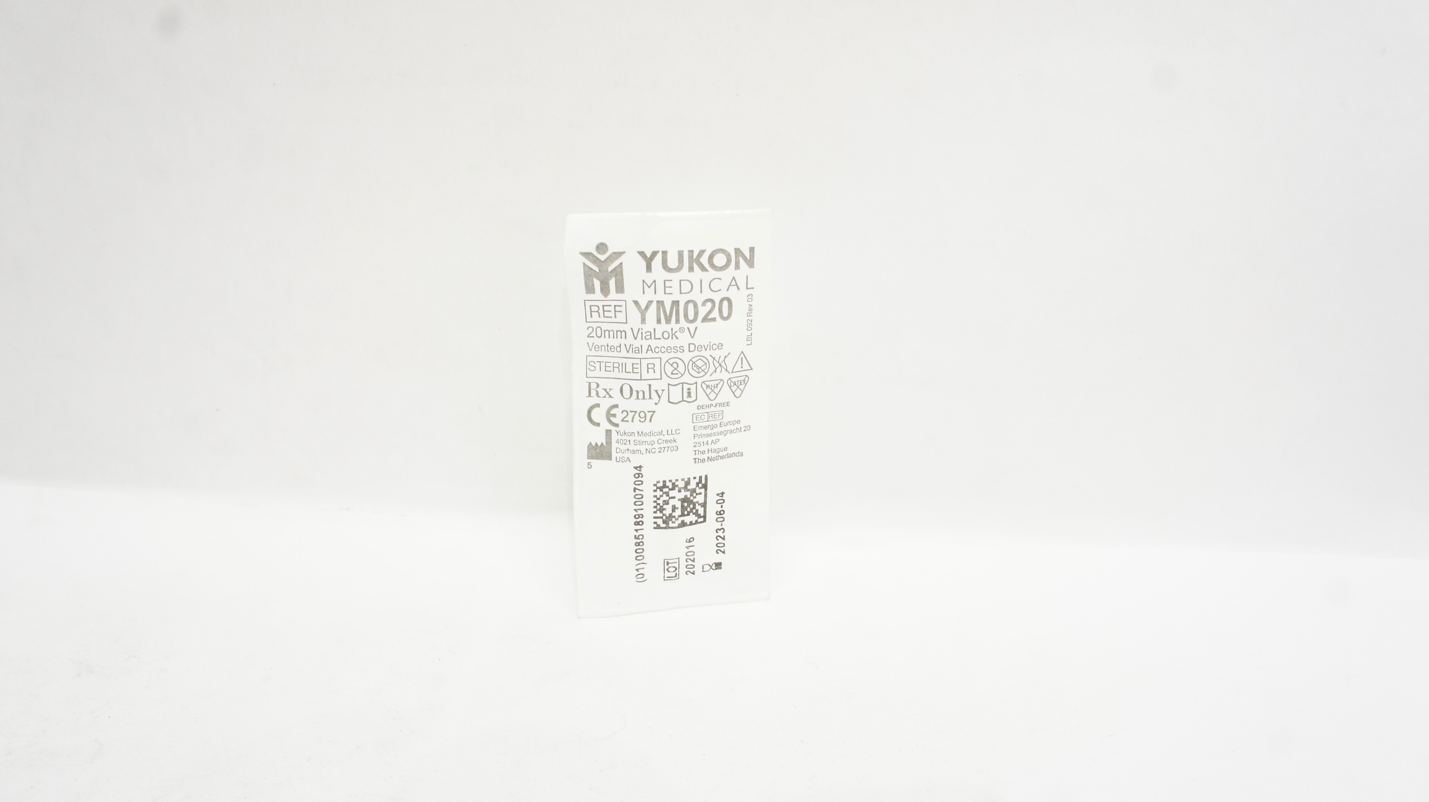 Yukon Medical YM020 20mm ViaLok V Vented Vial Access Device (x)