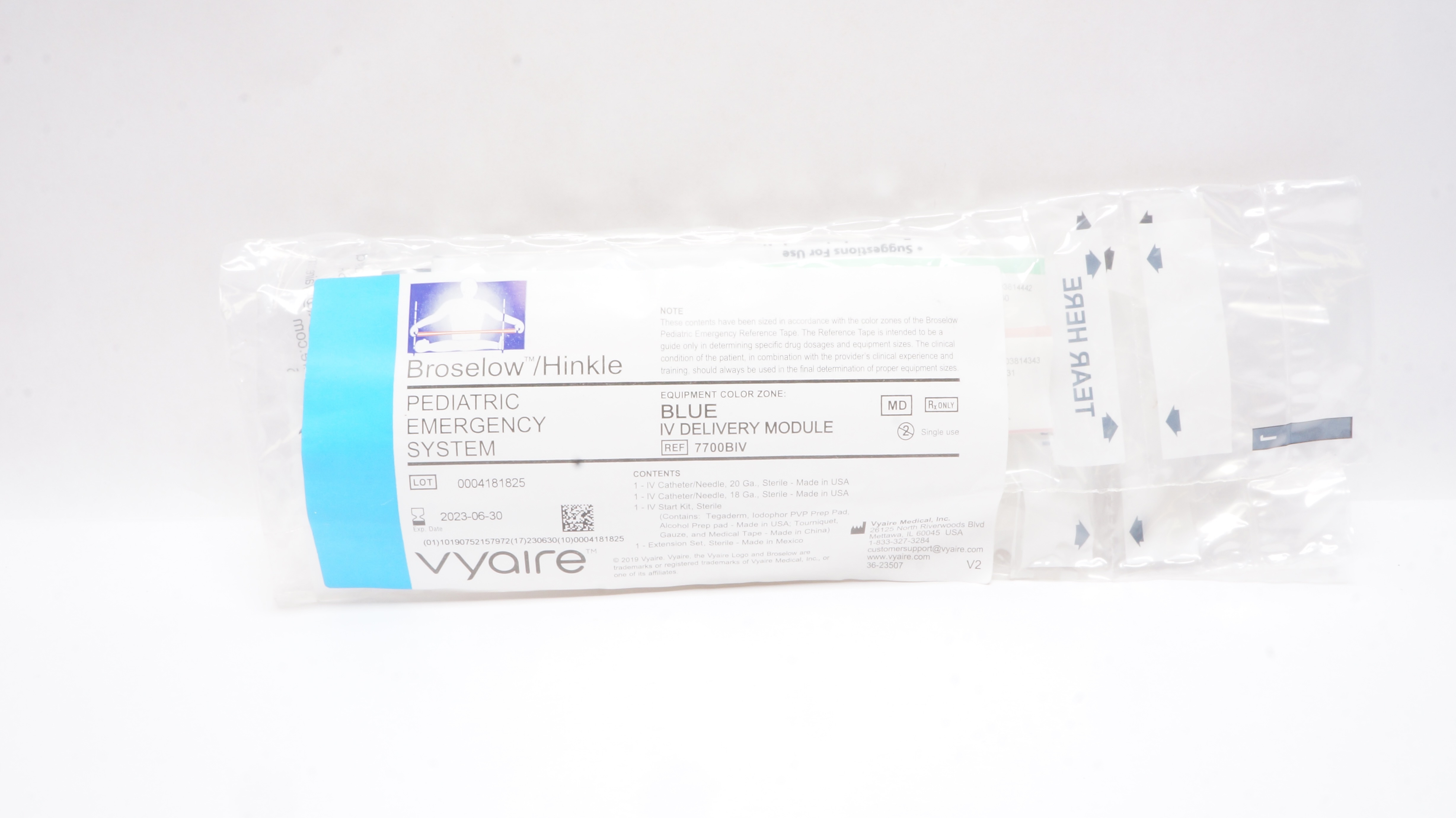 Vyaire 7700BIV Broselow/Hinkle Pediatric Emergency System, IV Delivery ...