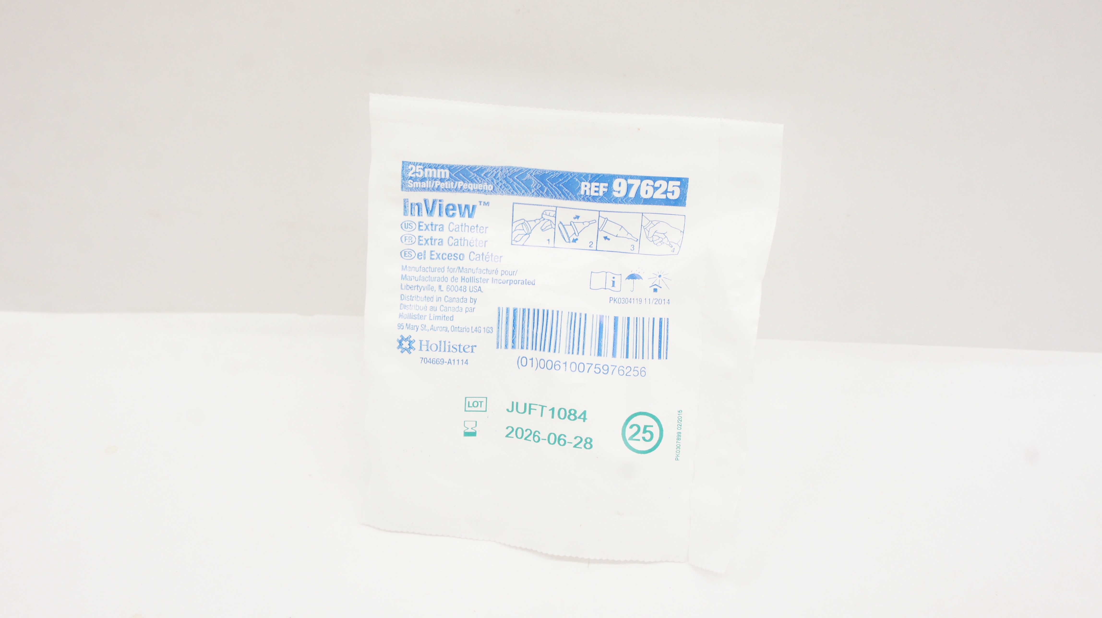 Hollister 97625 InView Extra Catheter 25mm