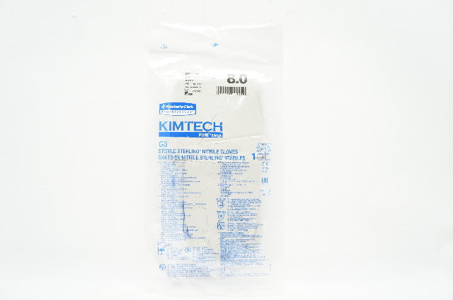 Kimberly-Clark 11825 Kimtech Pure G3 Sterling Nitrile Gloves, Size 8 (x)