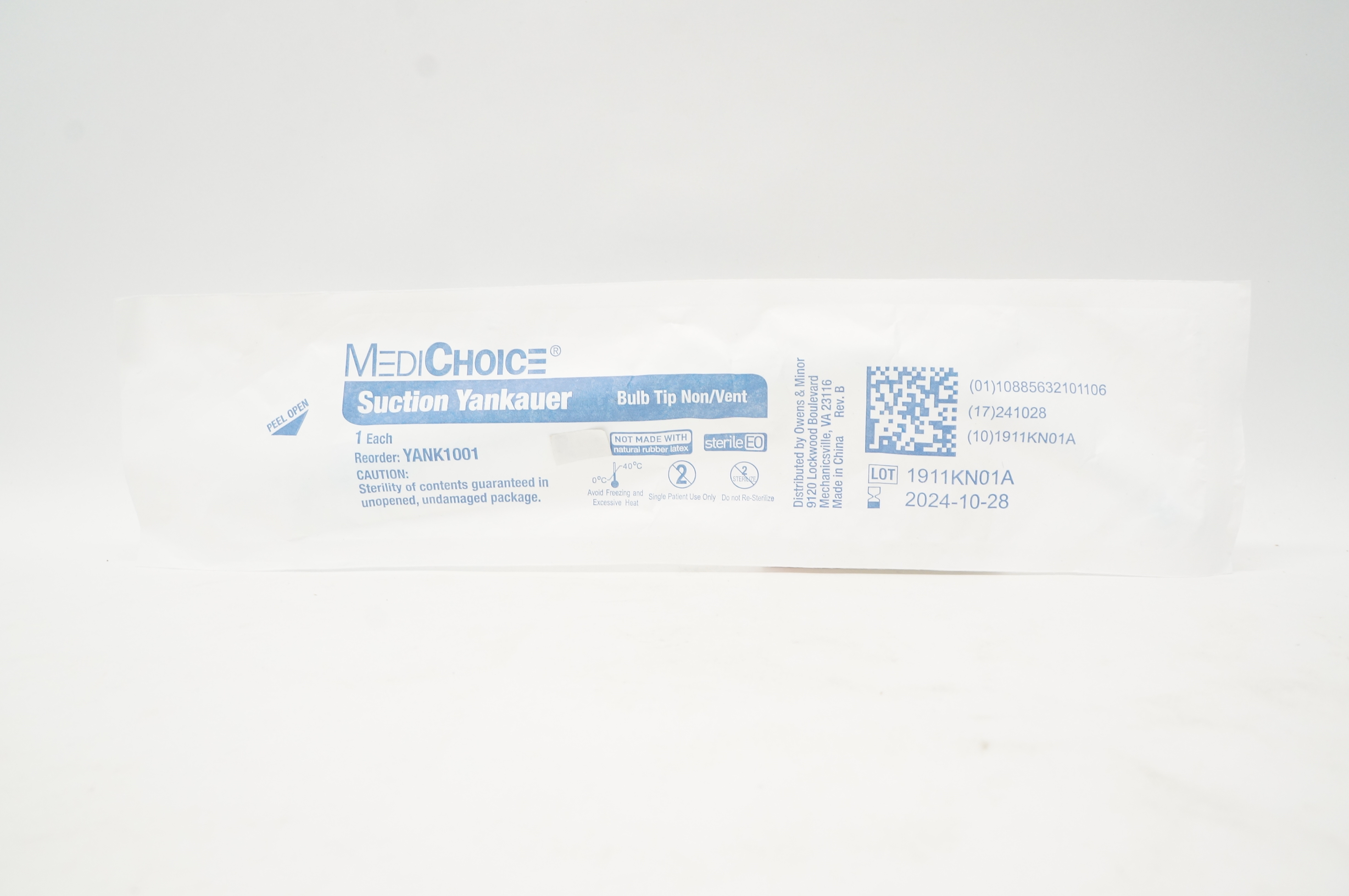 MediChoice YANK1001 Suction Yankauer Bulb Tip Non-Vent