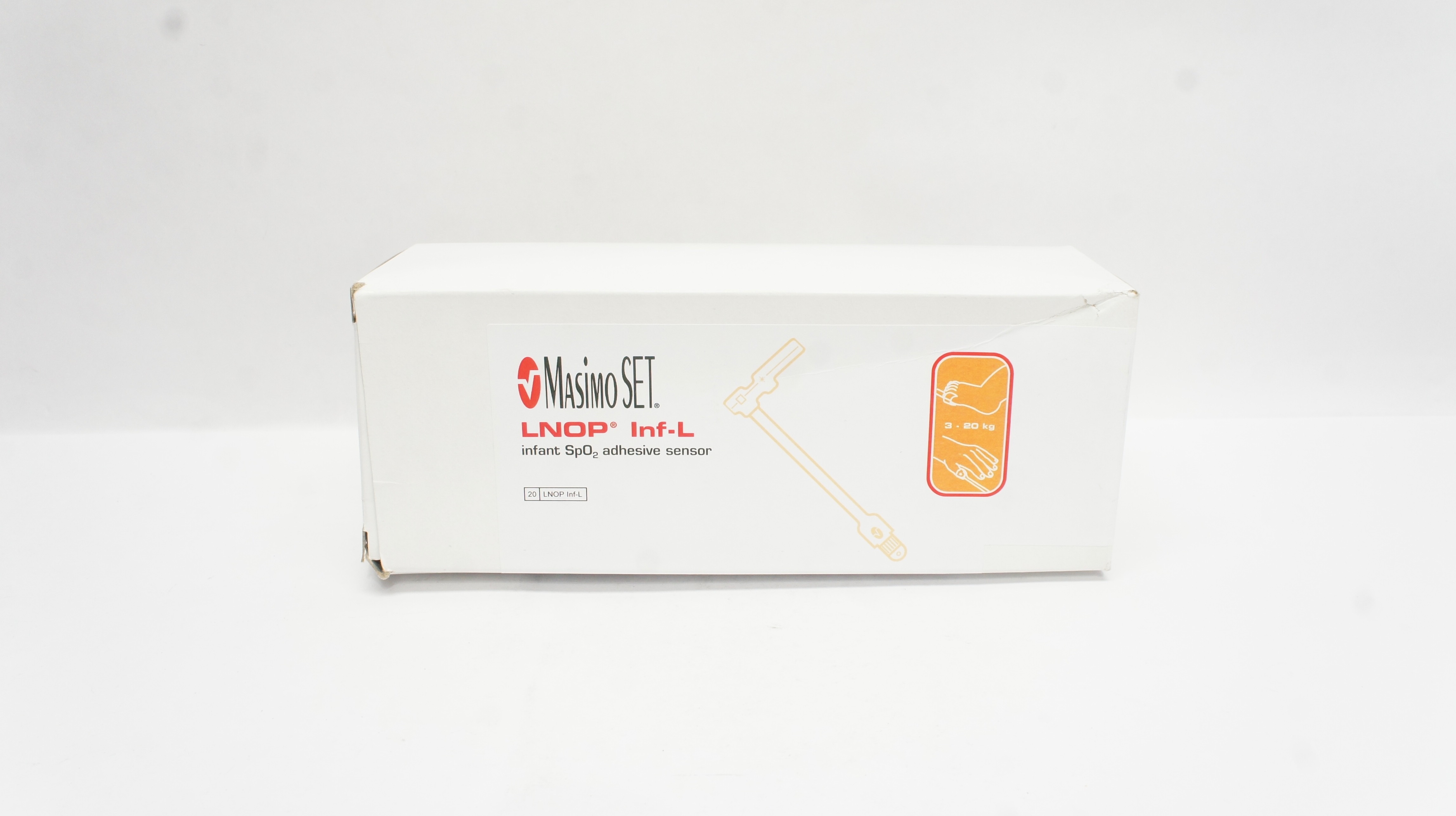 Masimo SET 1800 LNOP Inf-L Infant SpO2 Adhesive Sensors 3-20kg - Box of 20