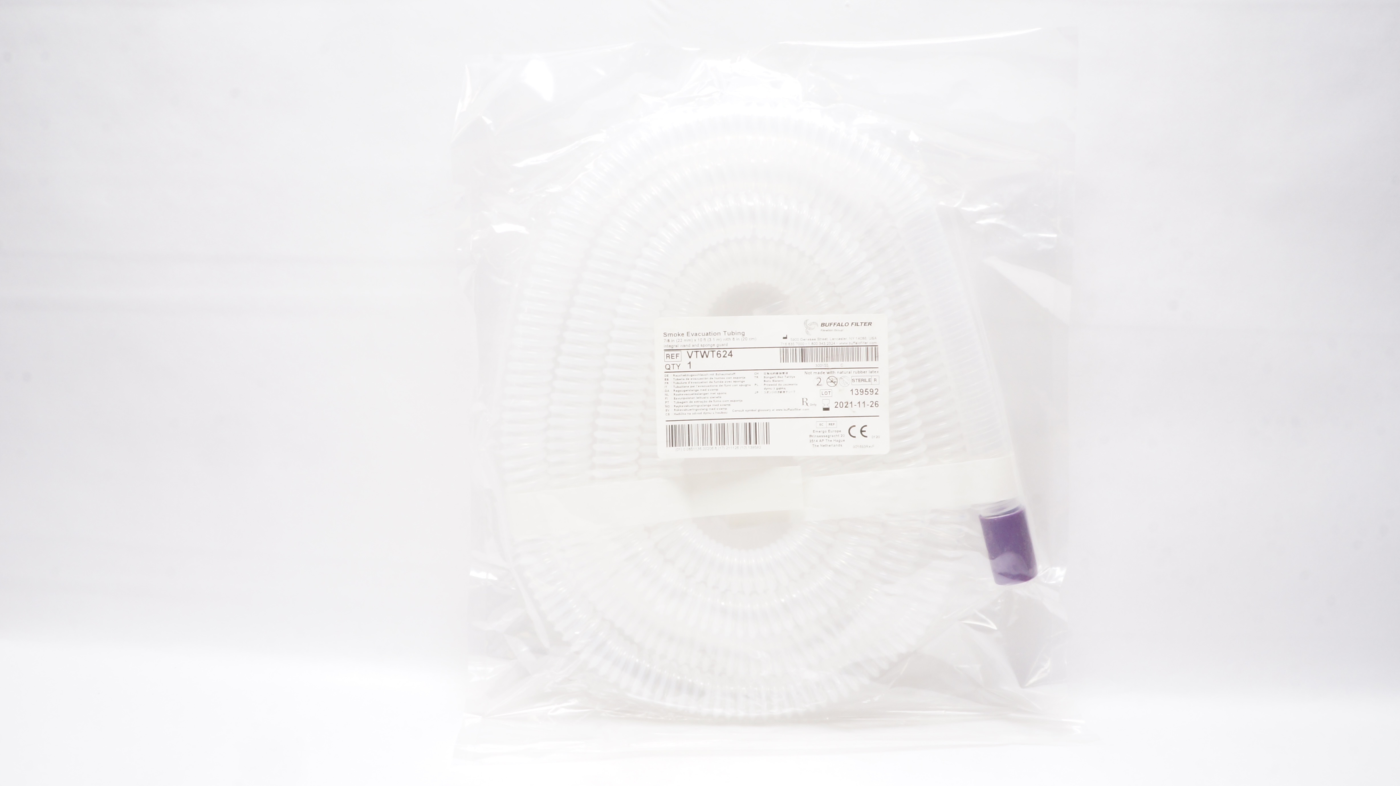 Buffalo Filter VTWT624 Smoke Evacuation Tubing 7/8inch x 10Ft (x)
