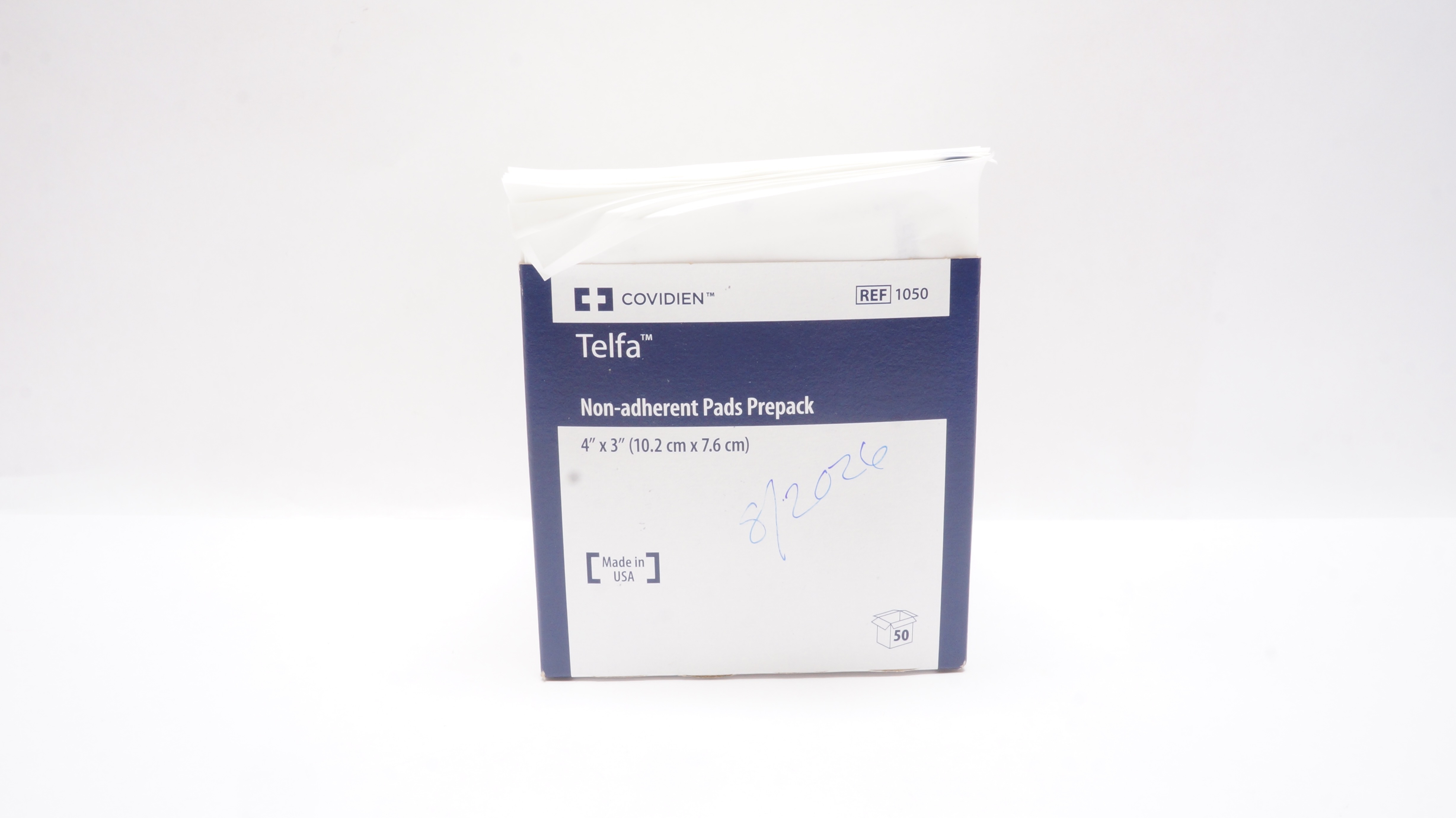 Covidien 1050 Telfa Non-Adherent Pads Prepack 4inch x 3inch - Box of 50