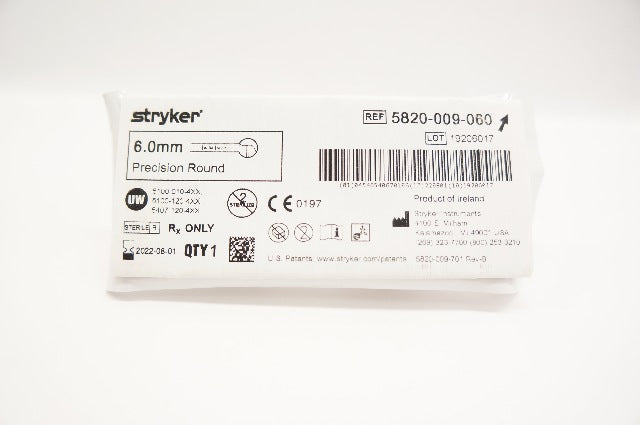 Stryker 5820-009-060 Precision Round Bur 6.0mm (x)