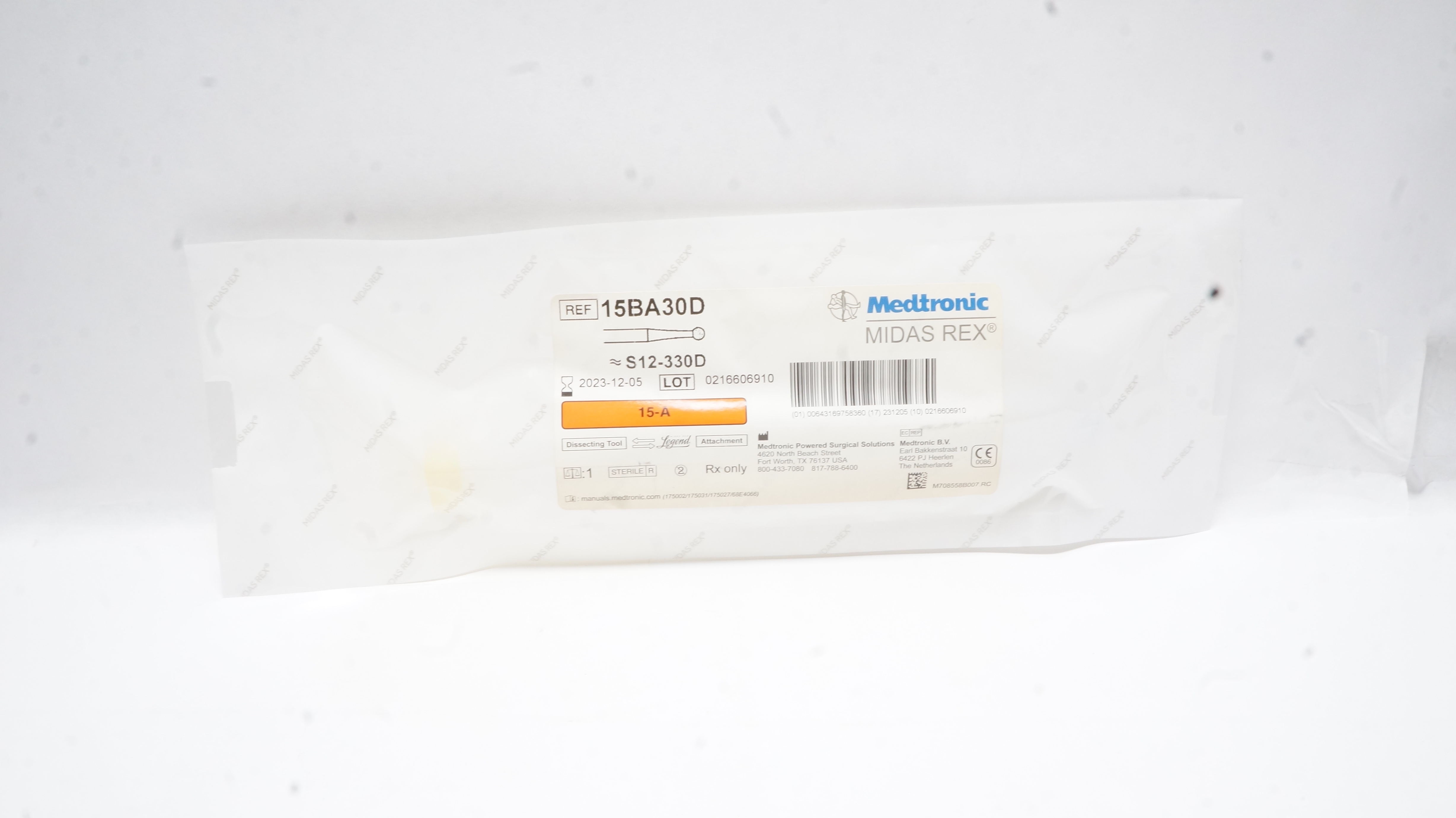 Medtronic 15BA30D Midas Rex 15-A Dissecting Tool S12-330D (x)