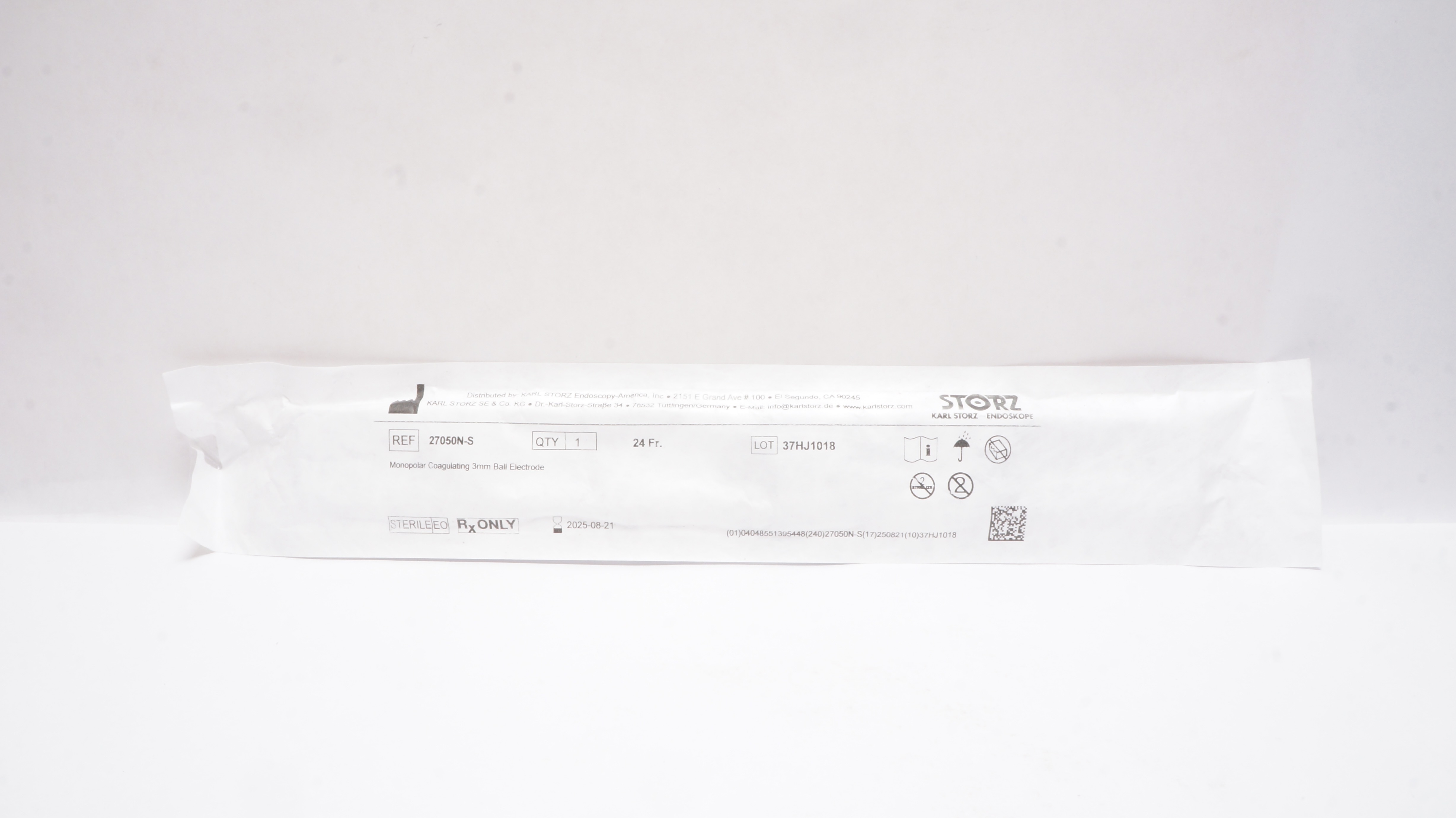 Karl Storz 27050N-S Monopolar Coagulating 3mm Ball Electrode 24Fr