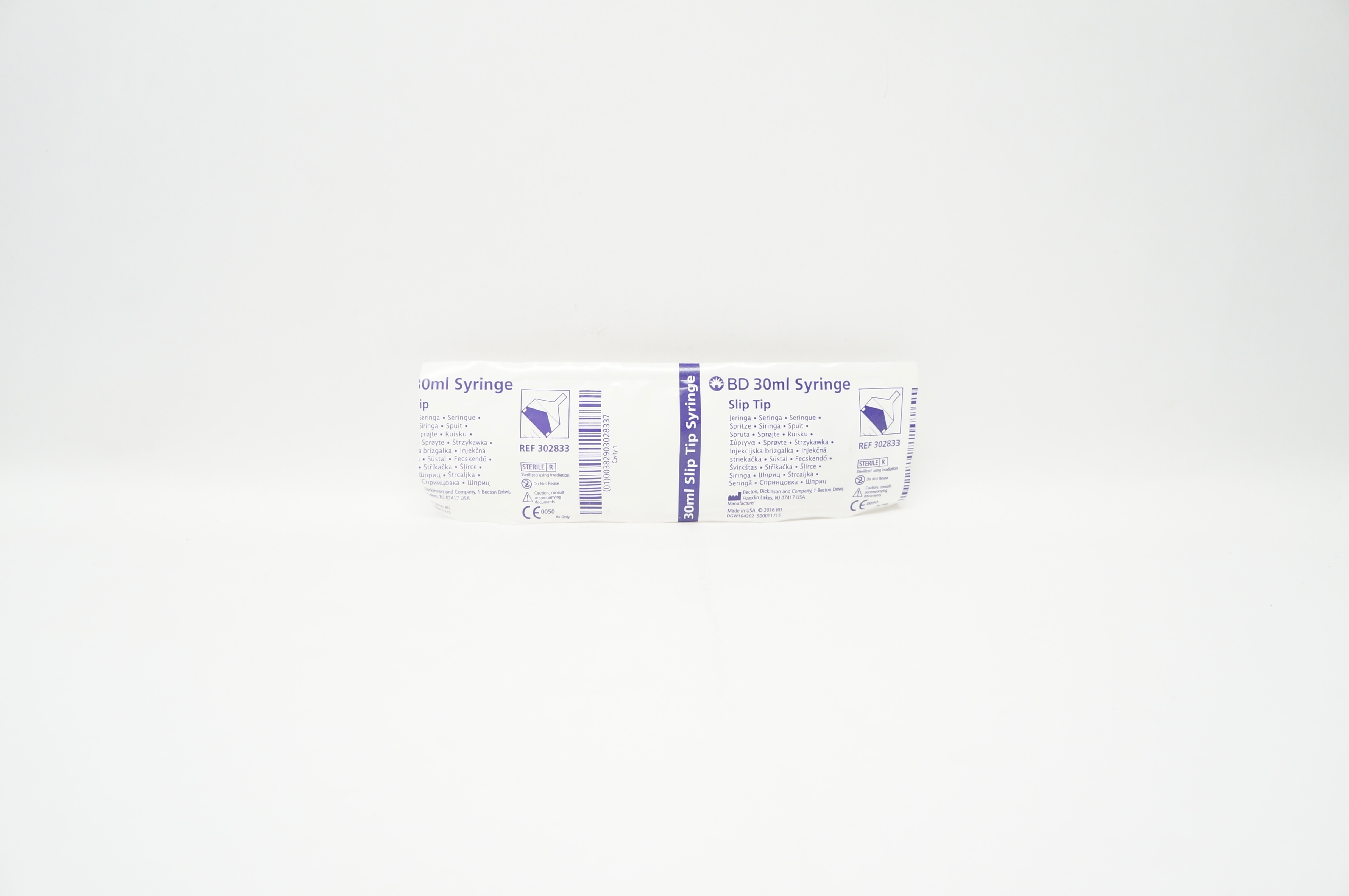 BD 302833 30 ml Syringe Slip Tip