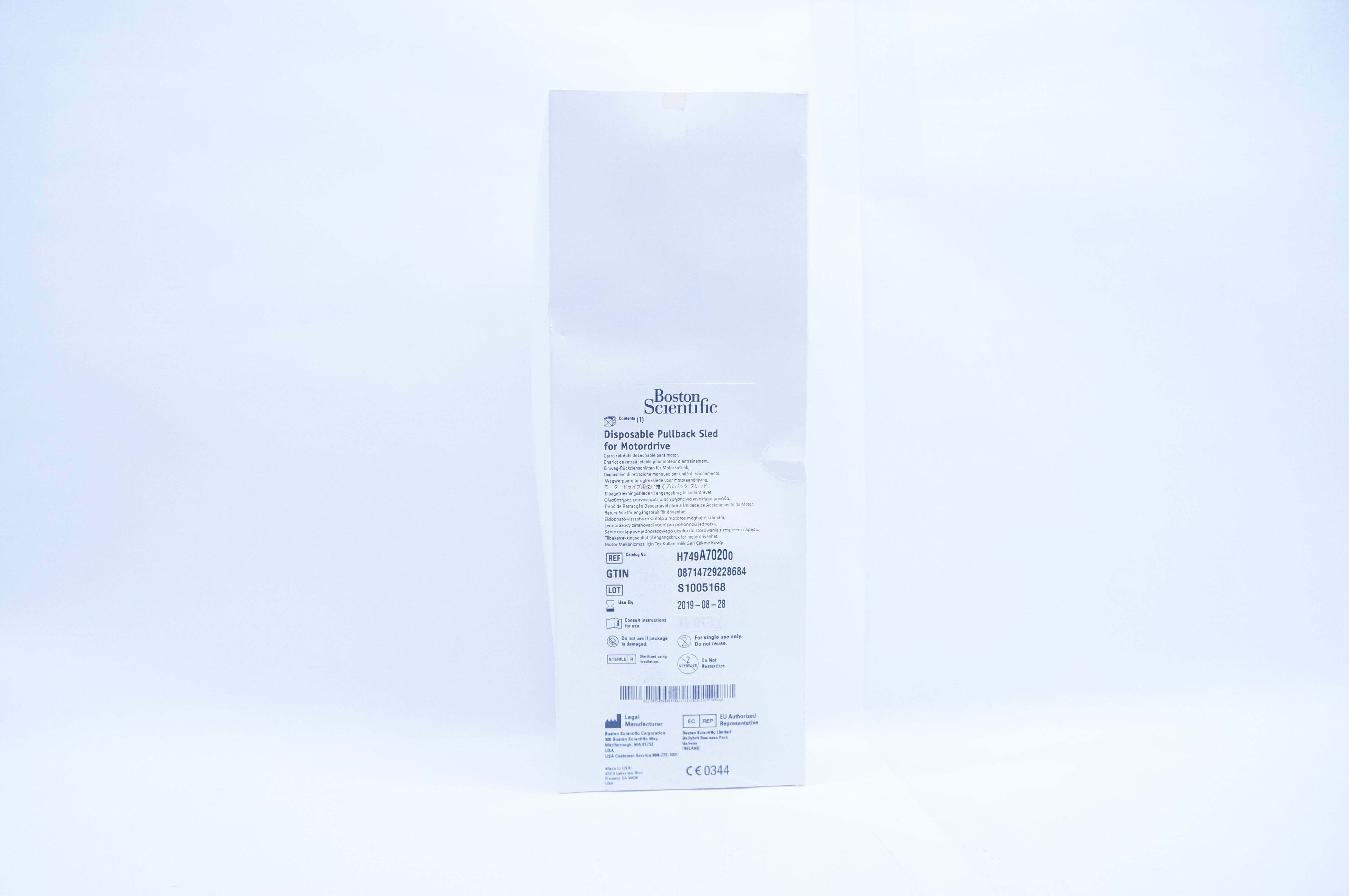 Boston Scientific H749A70200 Disposable Pullback Sled for Motordrive (x)