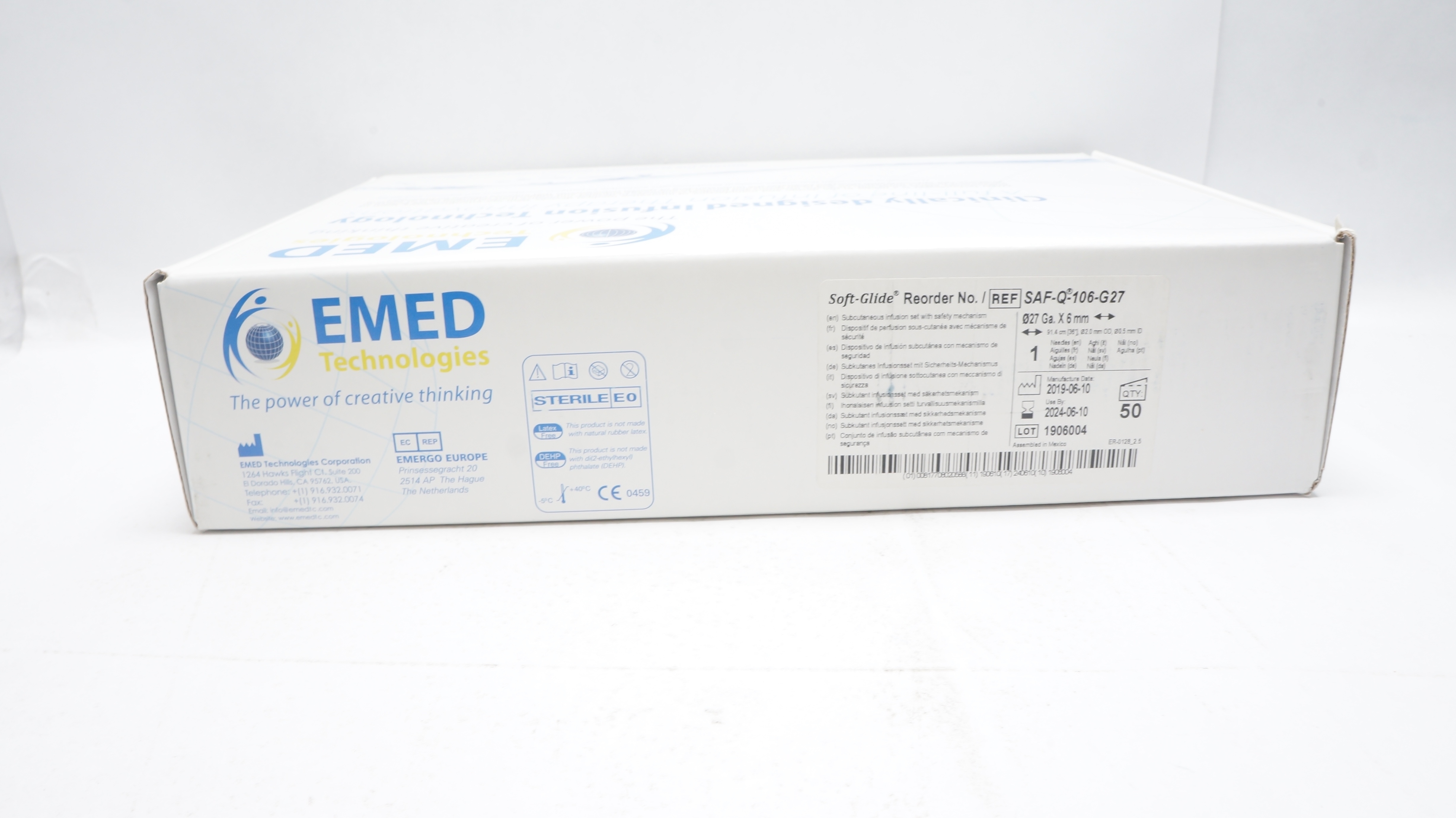 その他 SCENTIMENT 7SEC. BOX SET EMED Technologies SAF-Q-106-G27 Soft-Glide Subcutaneous