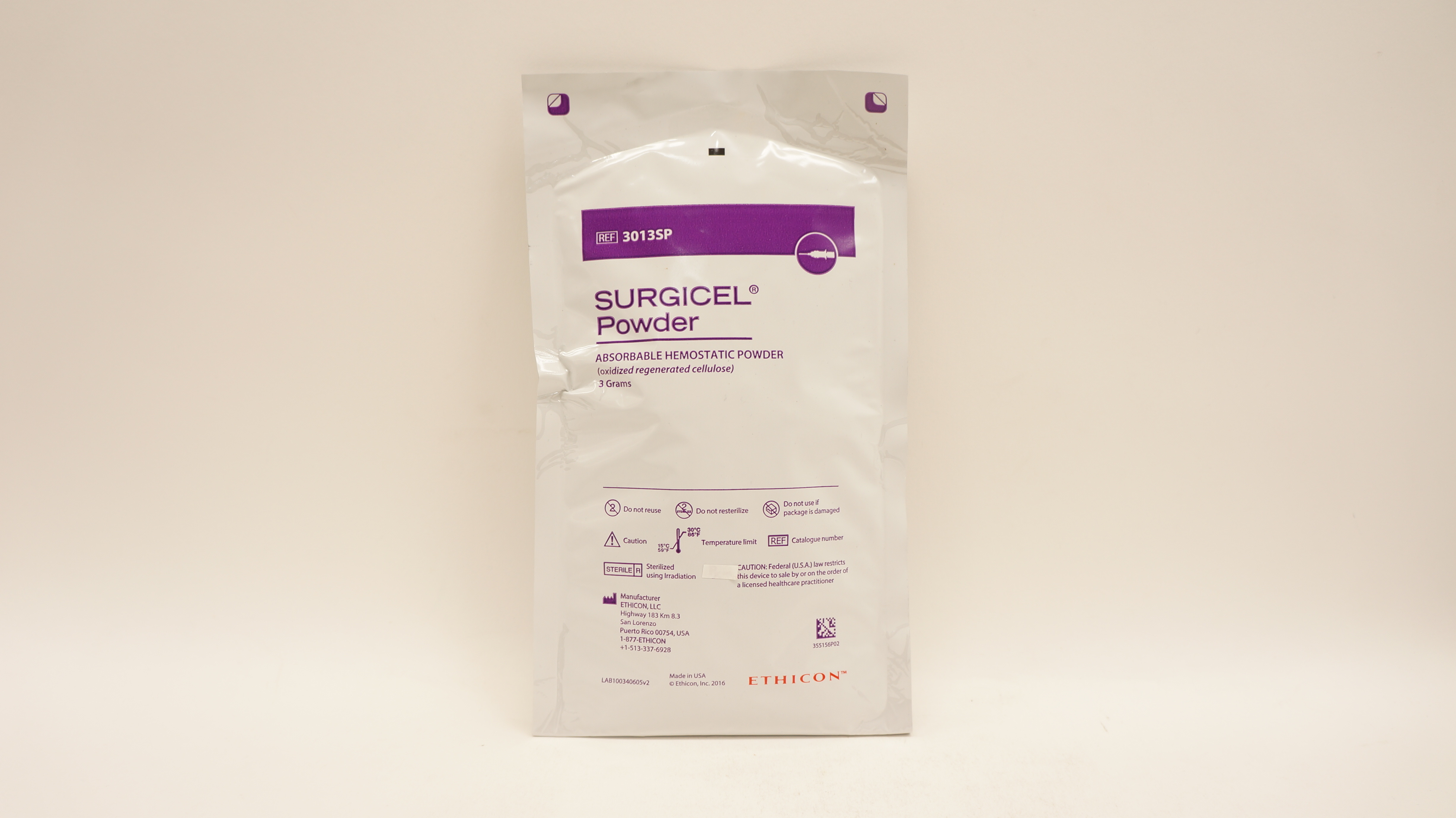 Ethicon 3013SP Surgicel Powder Absorbable Hemostatic Powder 3 Grams (x)
