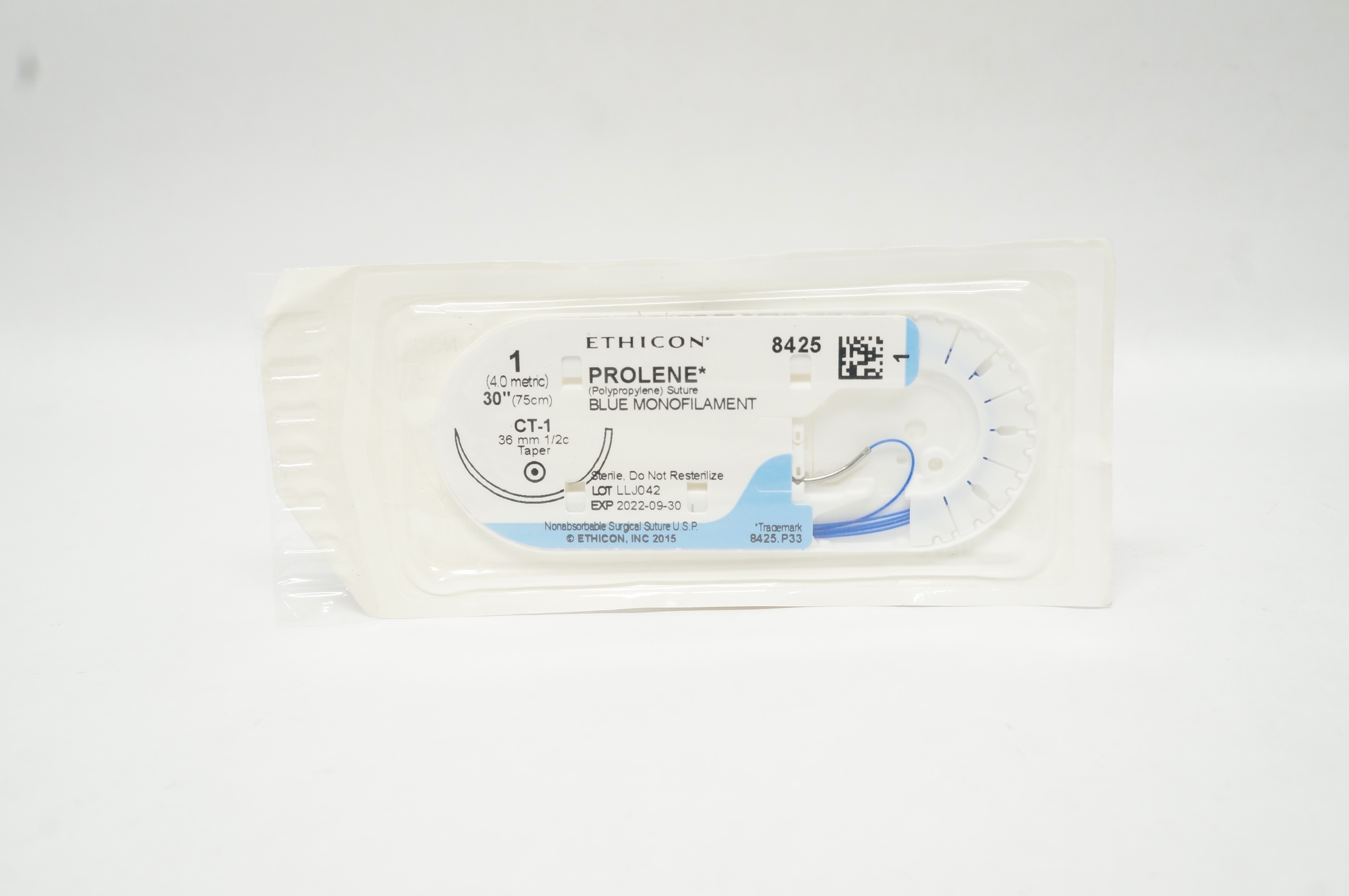 Ethicon 8425 1 Prolene Polypropylene Stre CT-1 36mm 1/2c Taper 30 inch (x)