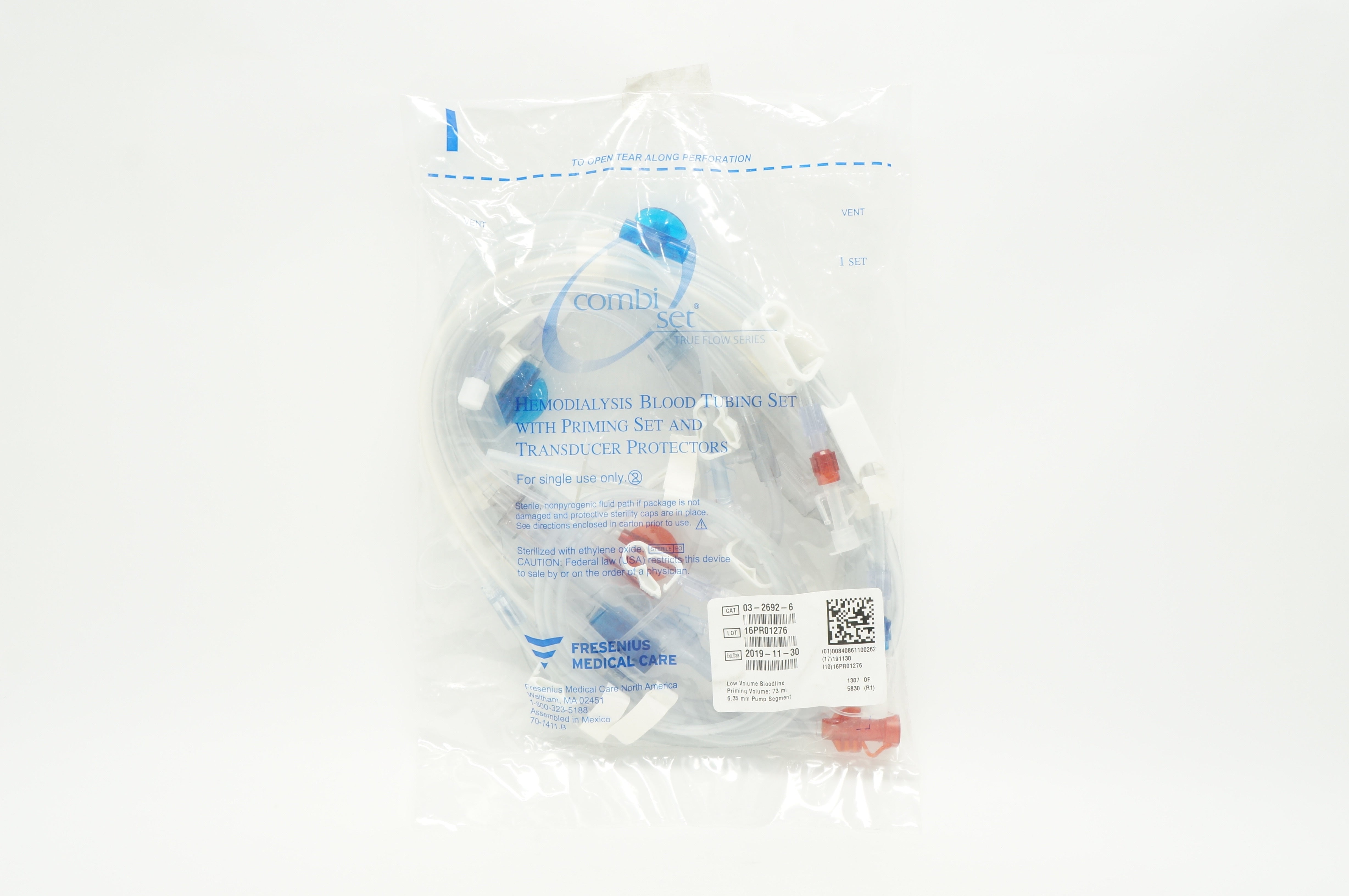 Fresenius Medical Care 0326926 Hemodialysis Blood Tubing Set 6.35mm