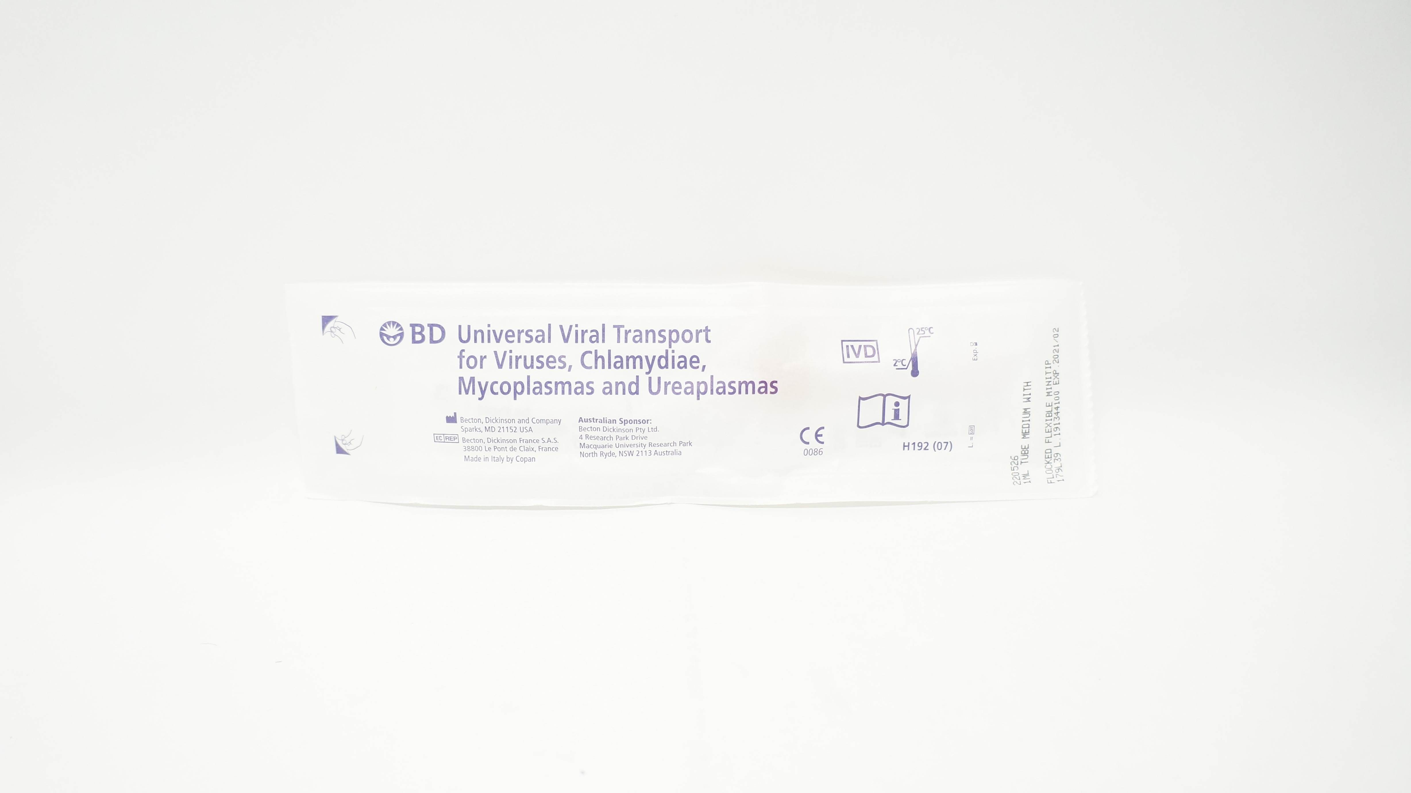 BD 220526 Universal Viral Transport For Viruses 1ml Tube, Medium (x)