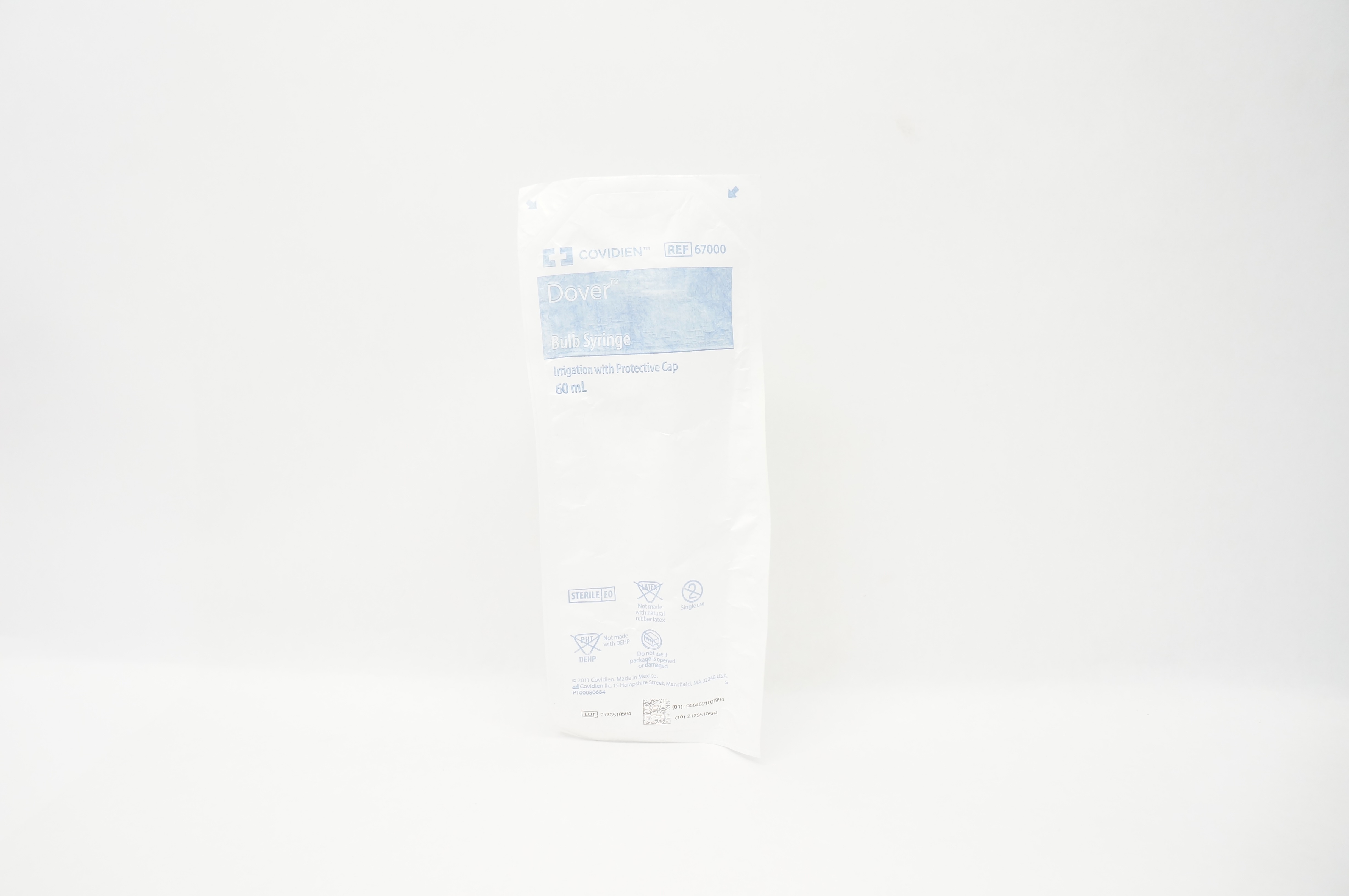Covidien 67000 Dover Bulb Syringe Irrigation with Protective Cap 60 mL