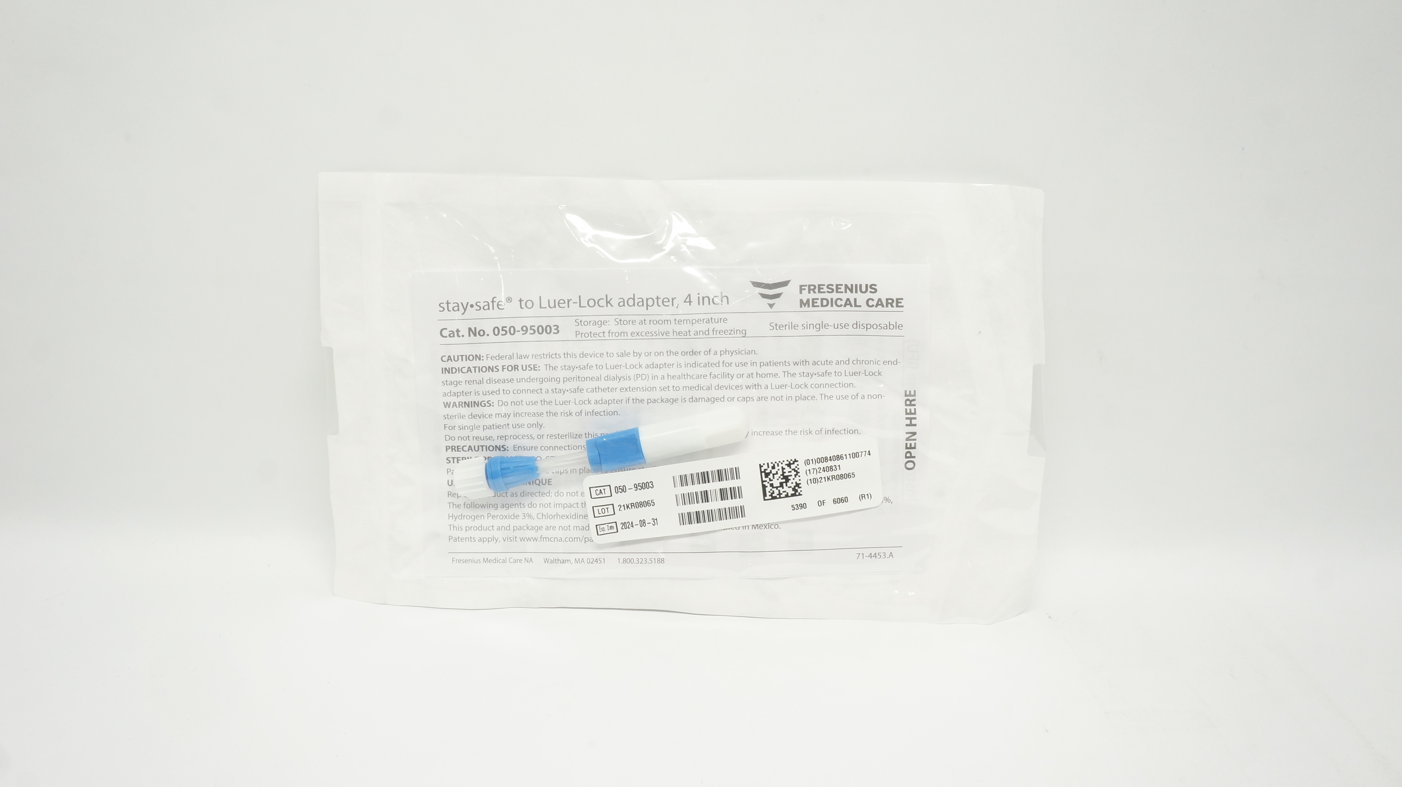 Fresenius Medical Care 050-95003 Luer-Lock Adaptor 4inch