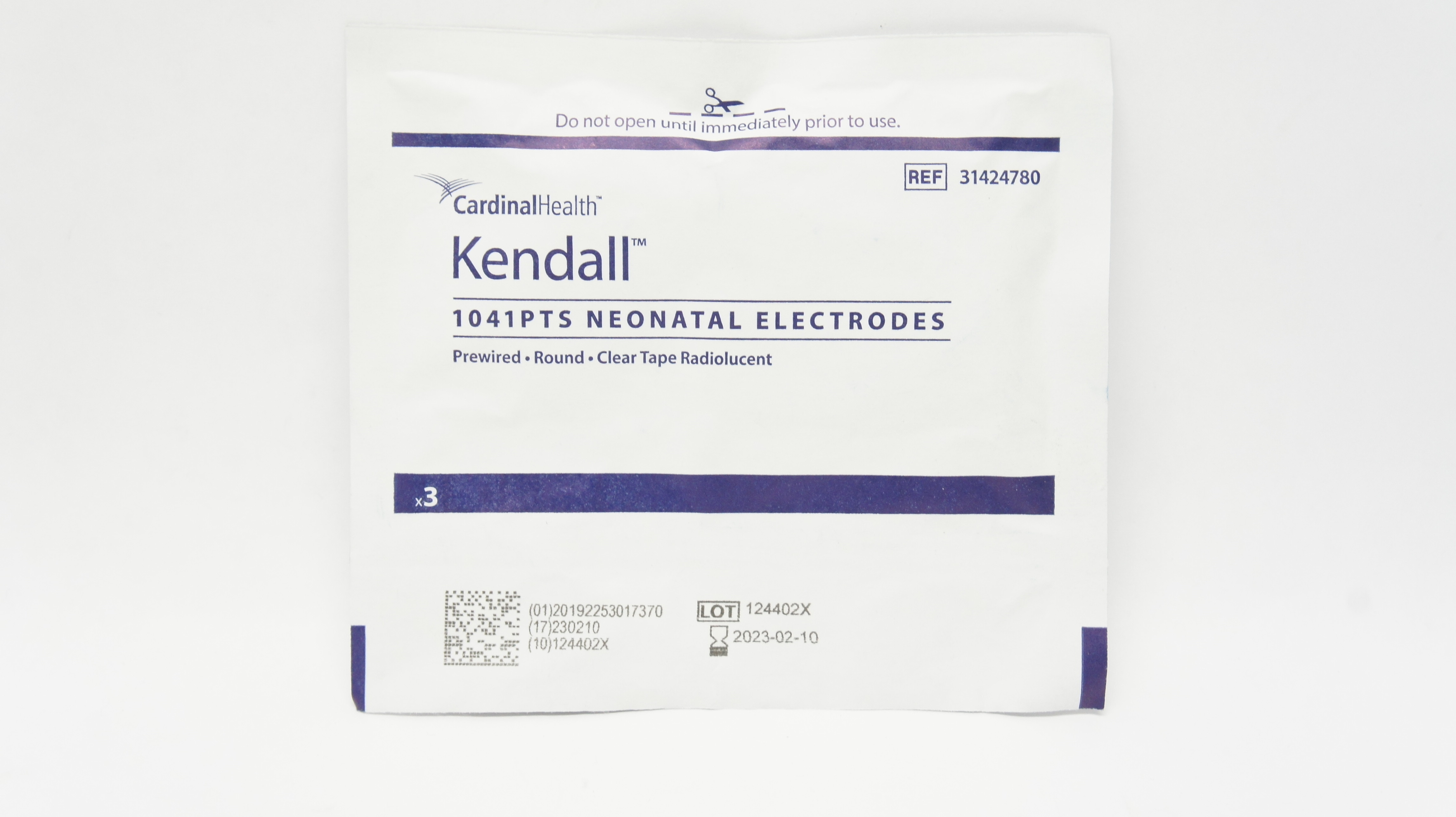 Cardinal Health 31424780 Kendall 1041PTS Neonatal Electrodes - Pack of 3