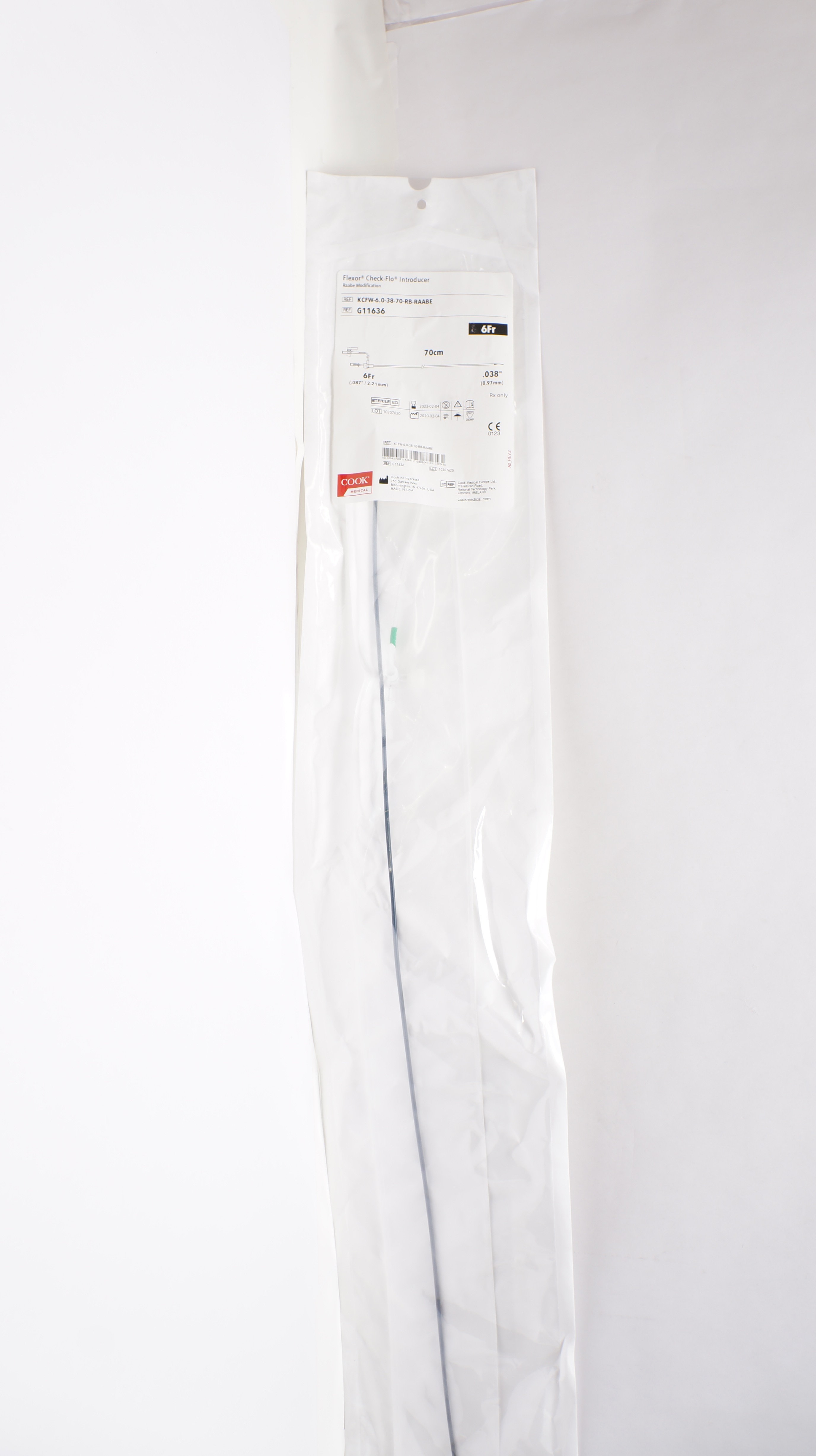 Cook Medical G11636 Flexor Check-Flo Introducer Modification 6Fr x 70cm (x)