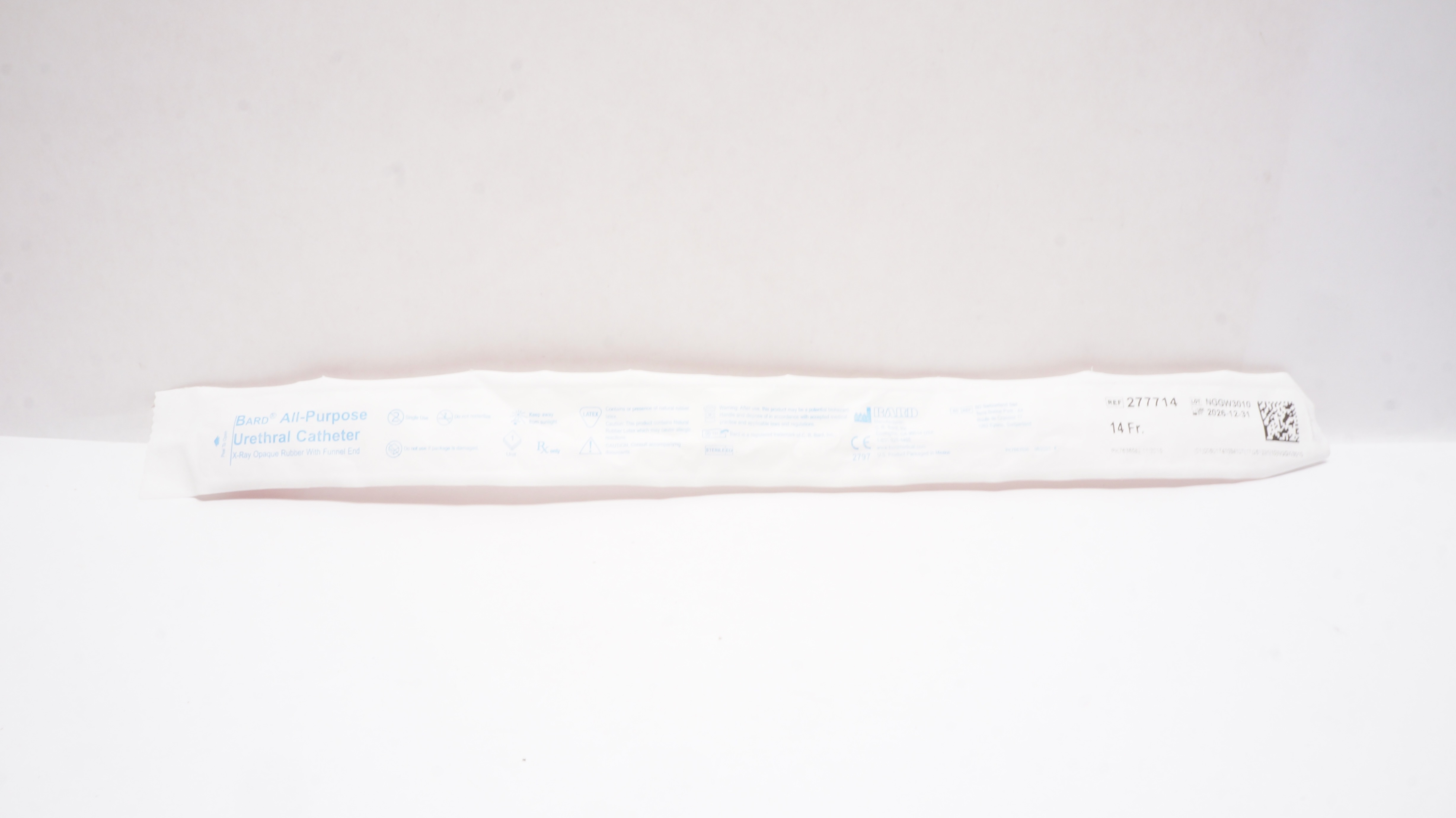 Bard 277714 All-Purpose Urethral Cath.14Fr X-Ray Opaque Rubber w/Funnel End