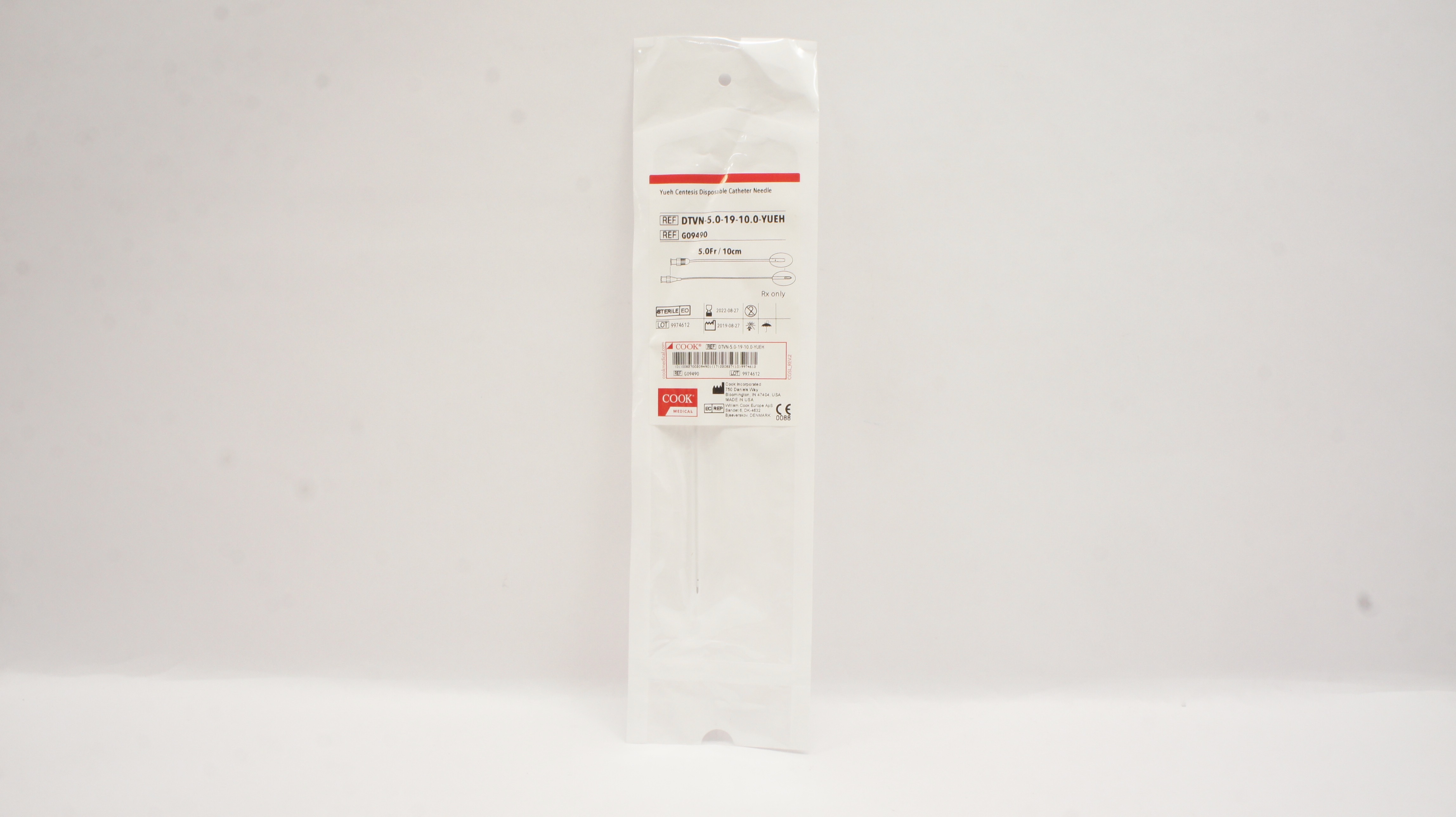 Cook Medical G09490 Yueh Centesis Disposable Cath. Ndle. 5Fr. x 10cm (x)