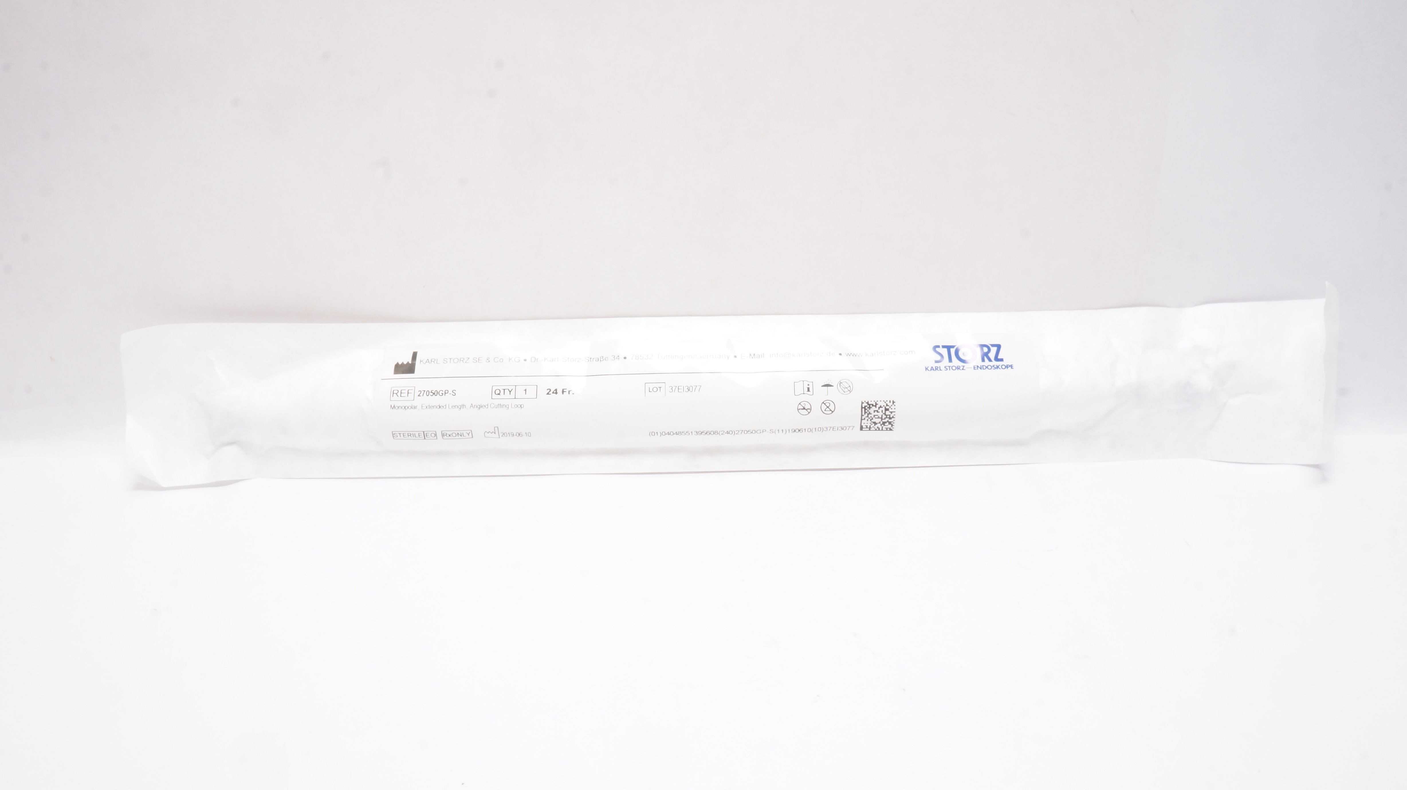 Karl Storz 27050GP-S Monopolar, Extended Lenght, Angled Cutting Loop 24Fr.