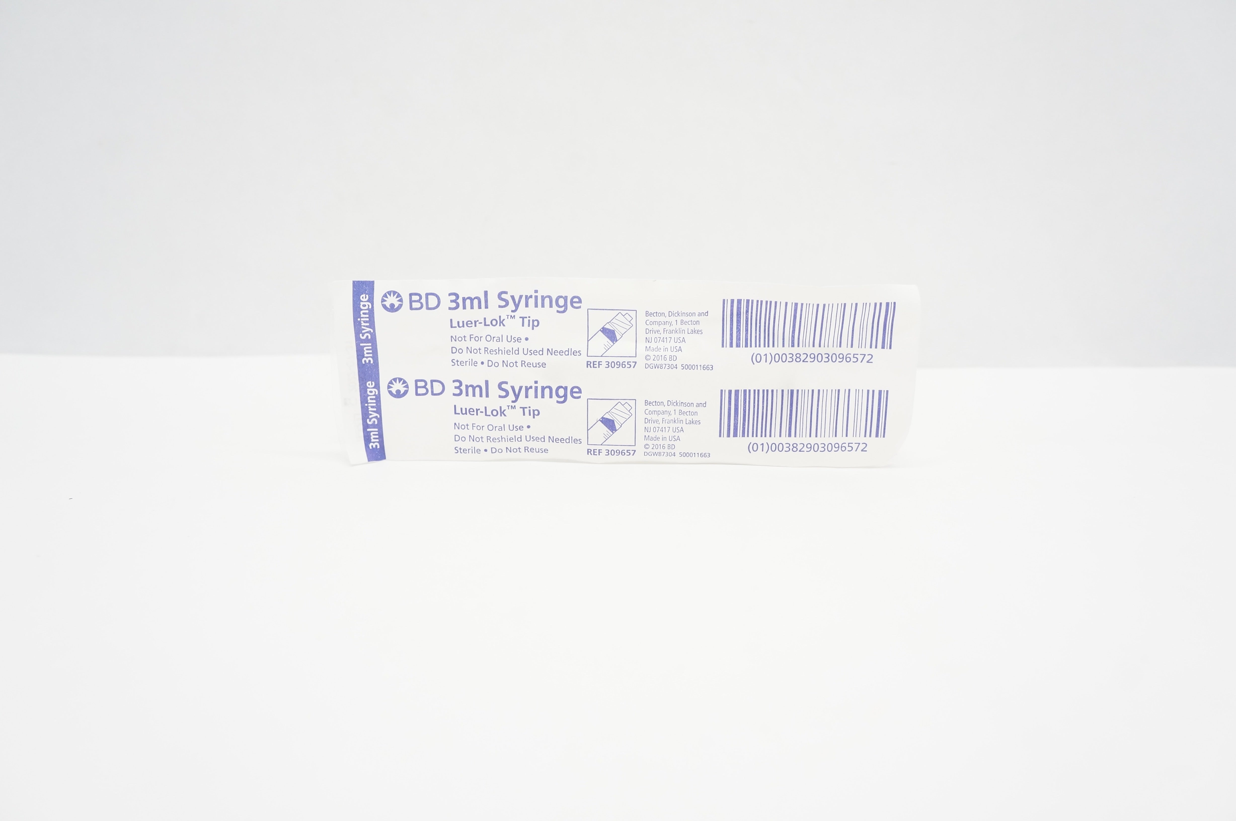 BD 309657 Luer-Lok Tip Syringe 3mL (x)