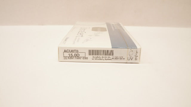 Alcon ACU0T0 AcrySof IQ Aspheric UV Absorbing IOL w/UltraSert System 15.0D (x)