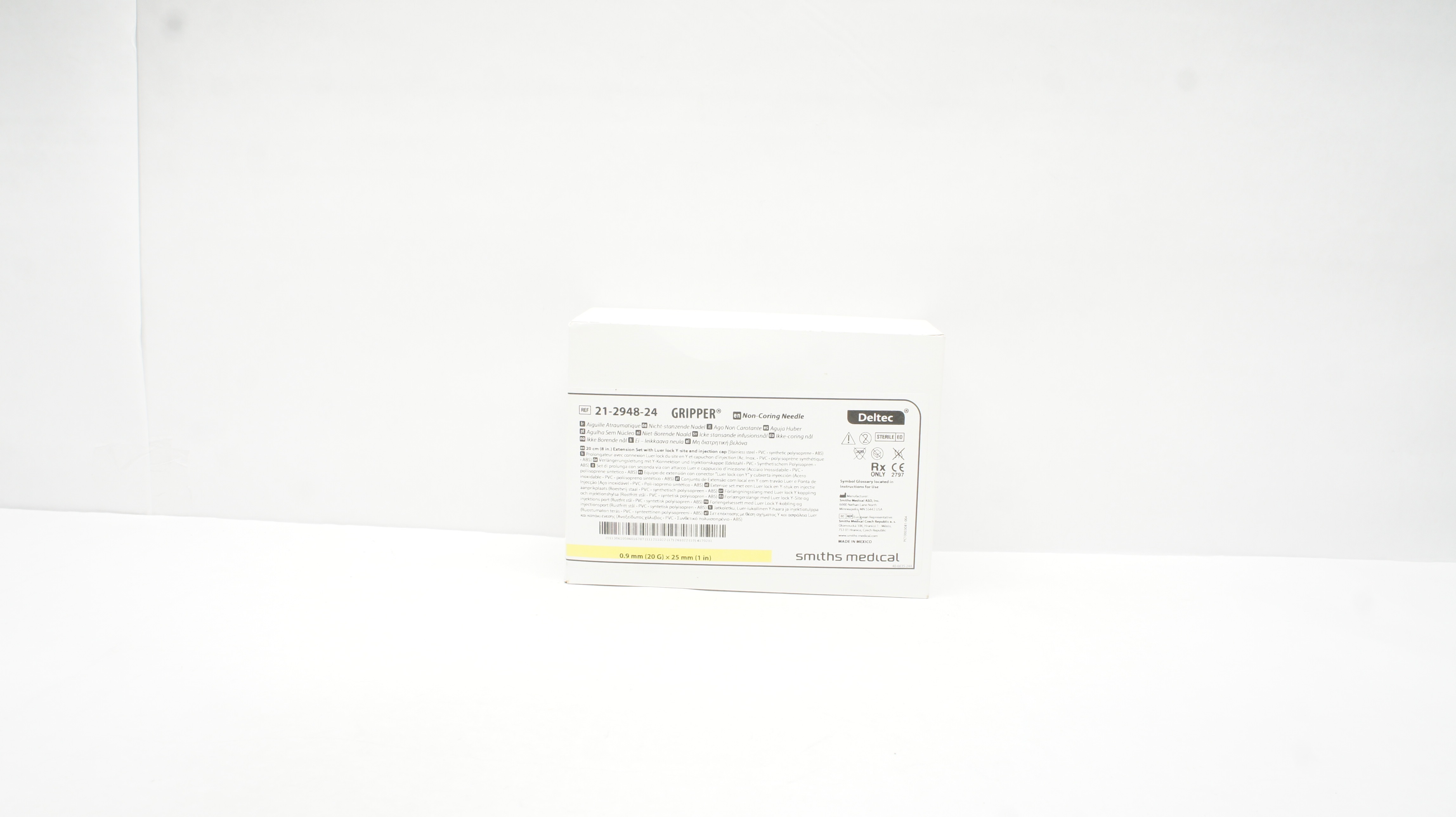 Smiths Medical 21-2948-24 Gripper Non-Coring Ndle. 20G x 1inch - Box of 12