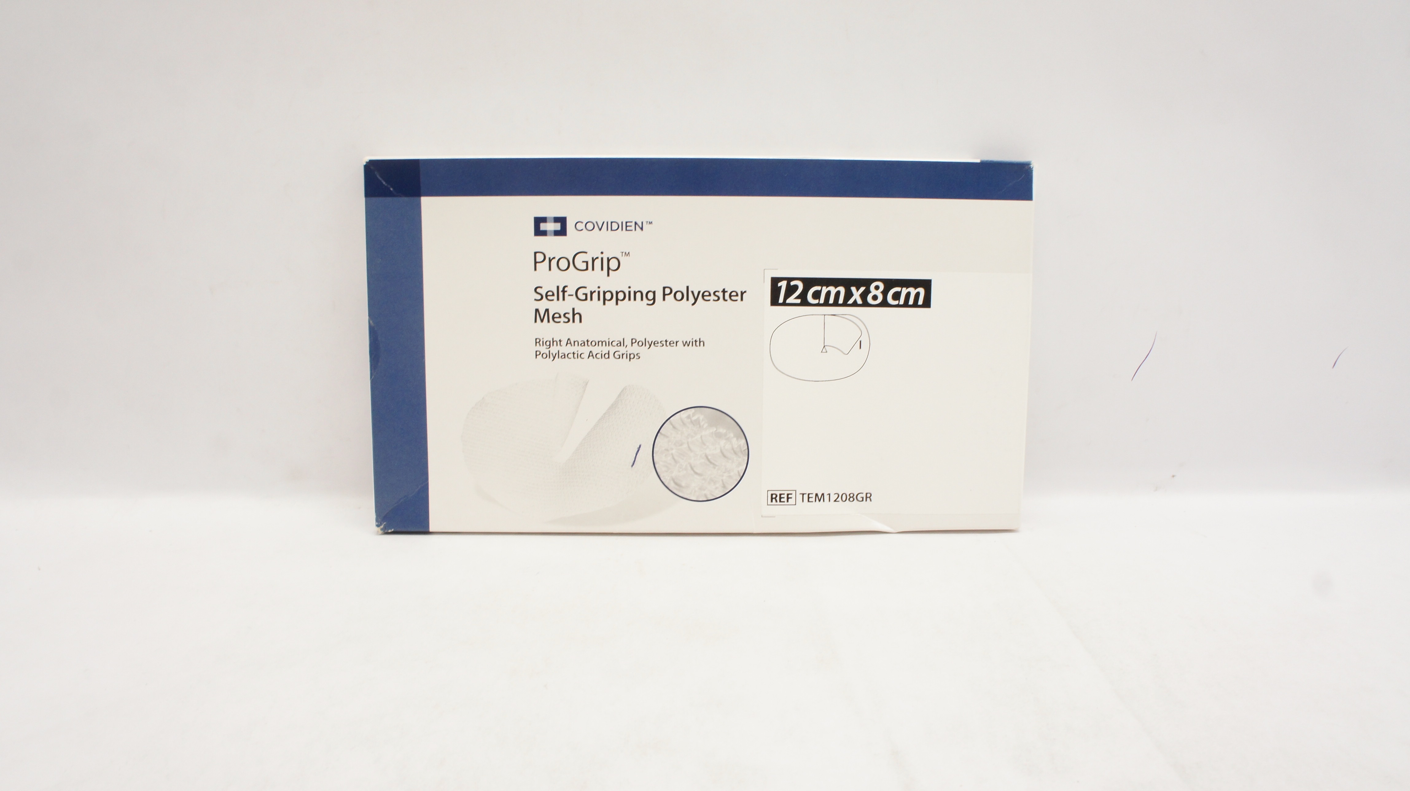 Covidien TEM1208GR ProGrip Self-Gripping Polyester Mesh, 12cm x 8cm (x)