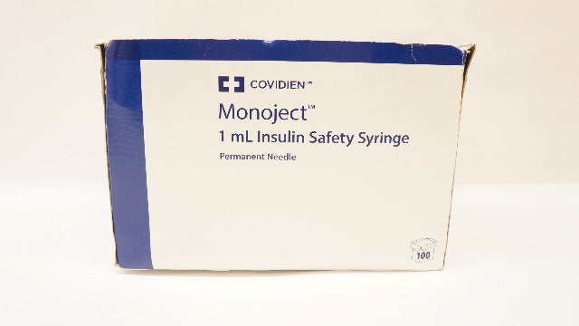 Covidien 8881511110 Monoject 1 mL Insulin Syringe 29G x 1/2inch - Case of 500
