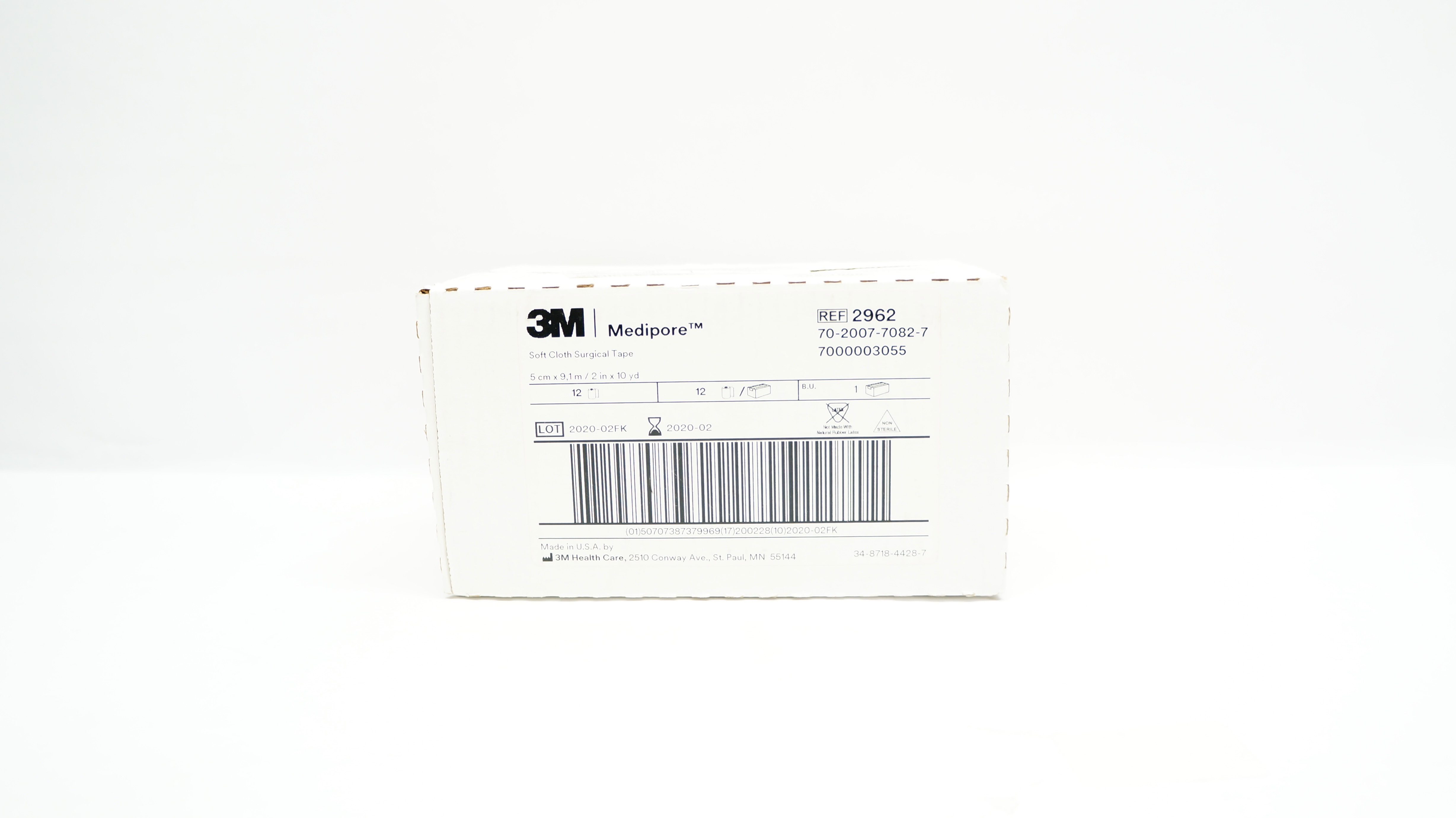 3M 2962 Medipore Soft Cloth Surgical Tape 2inch x 10yd. (x) - Box of 12