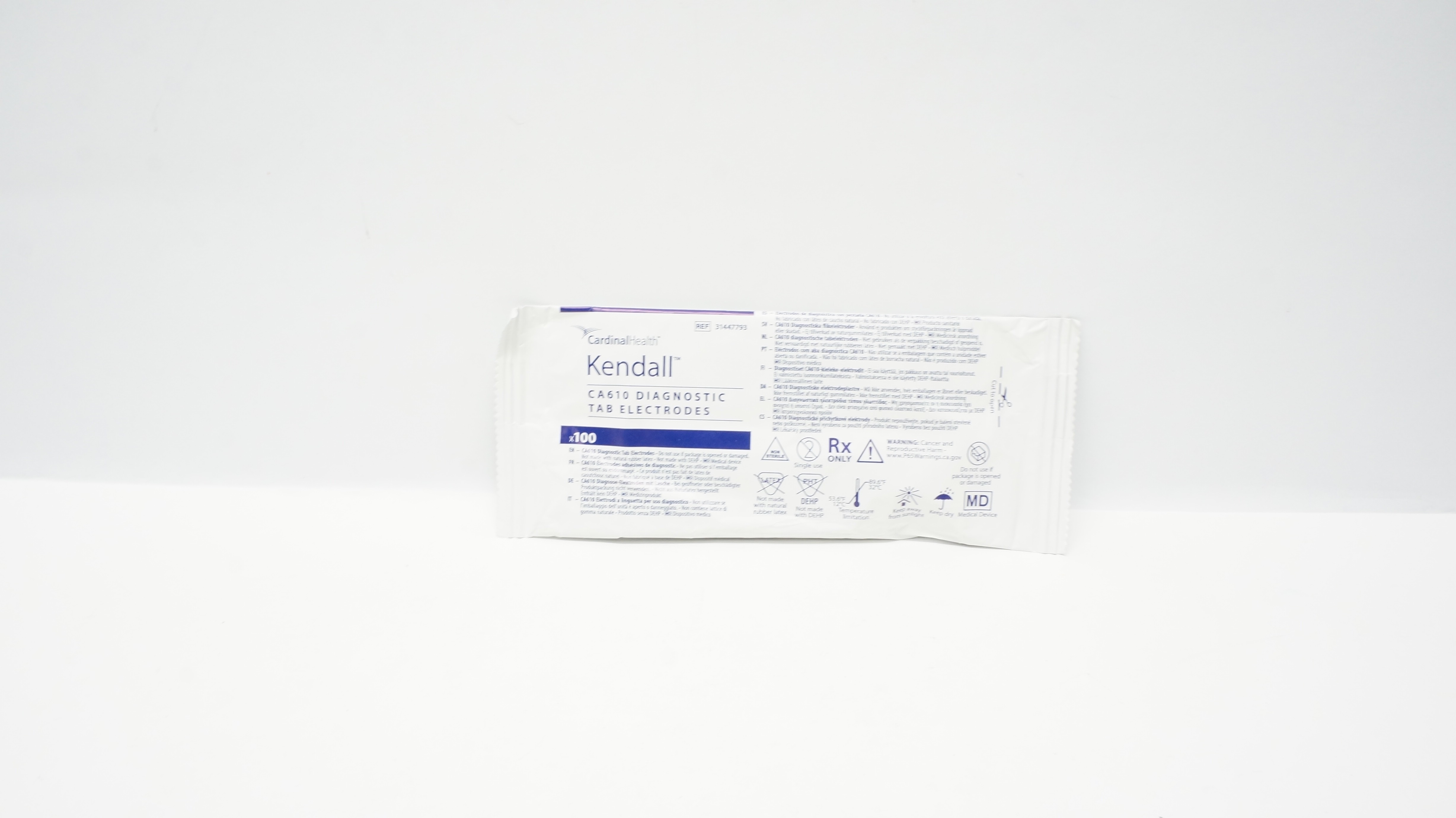 Cardinal Health 31447793 Kendall CA610 Diagnostic Tab Electrodes -Pack of 100