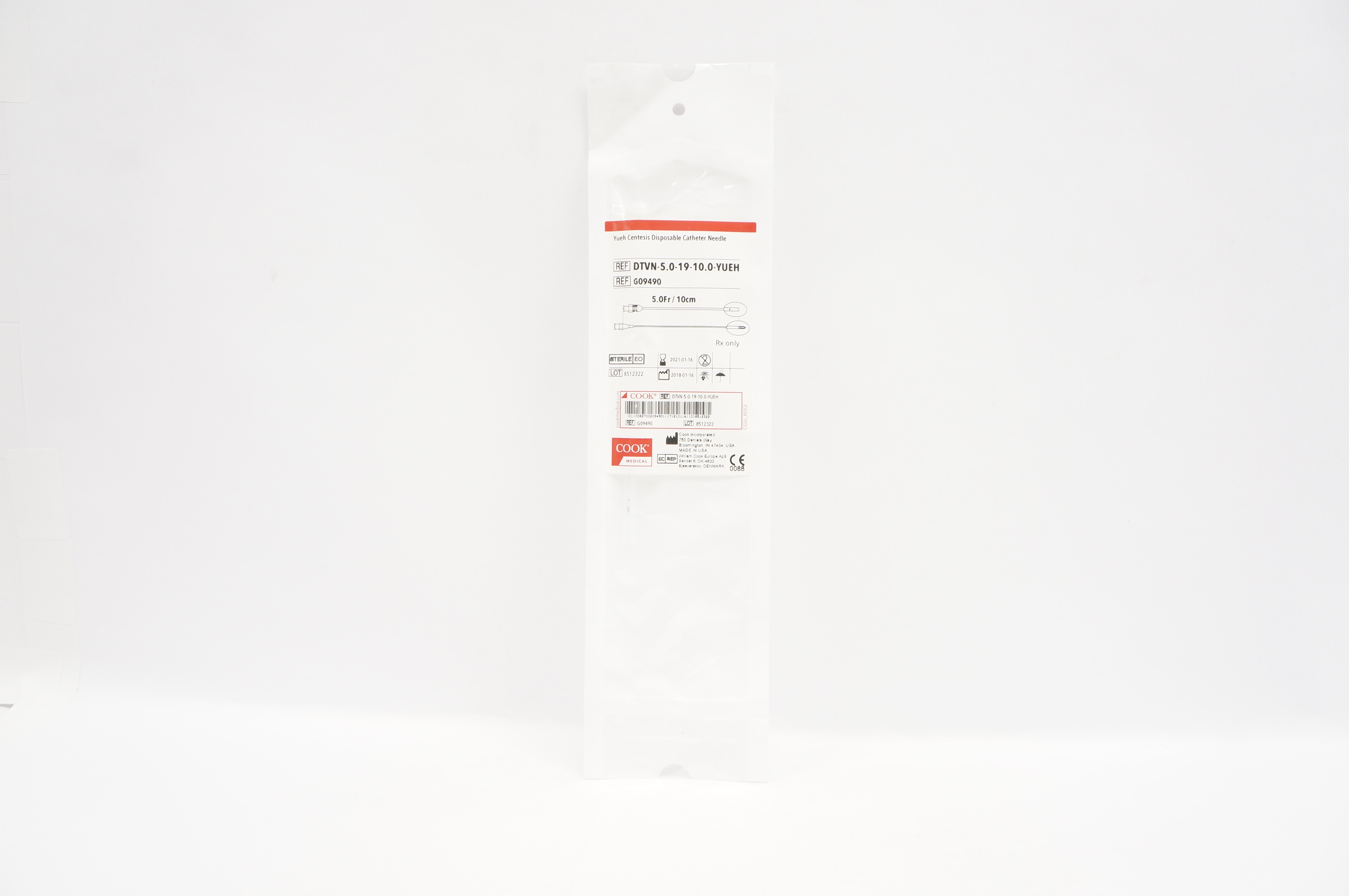 Cook Medical G09490 Yueh Centesis Disposable Cath. Ndle 5Fr. x 10cm (x)
